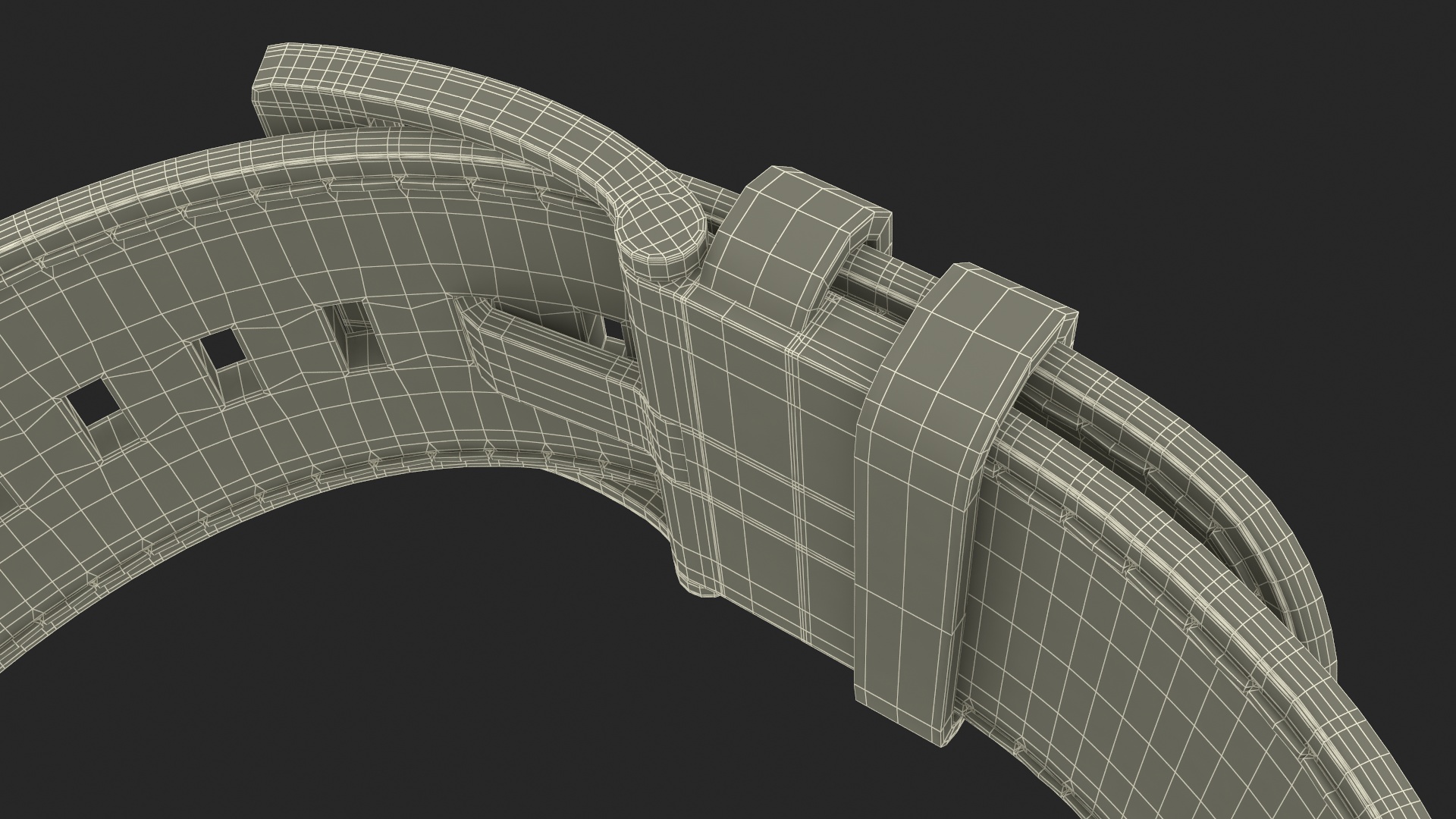 3D model Smart Watch Sony with Leather Strap