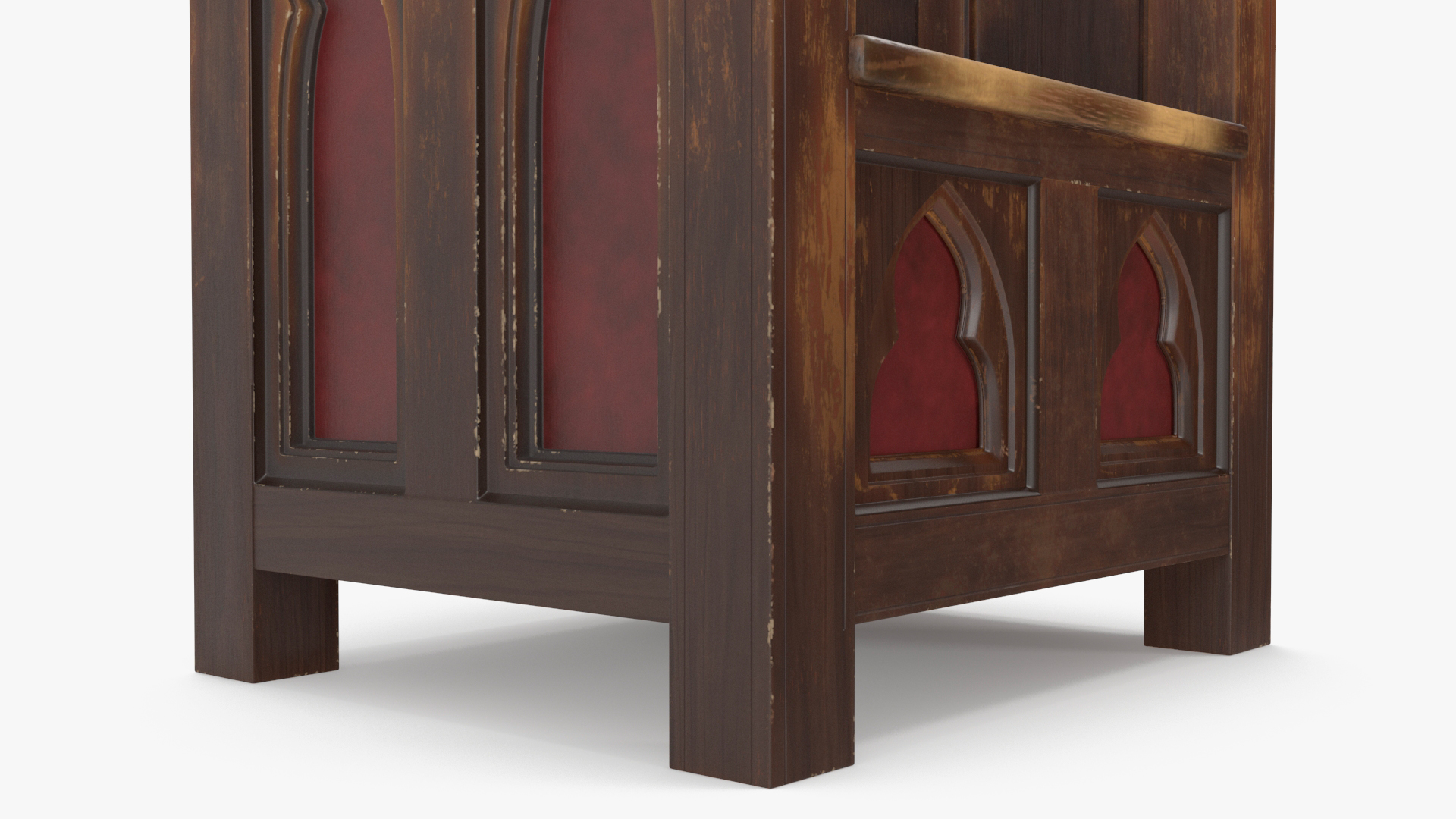 3D Vintage Wooden Throne
