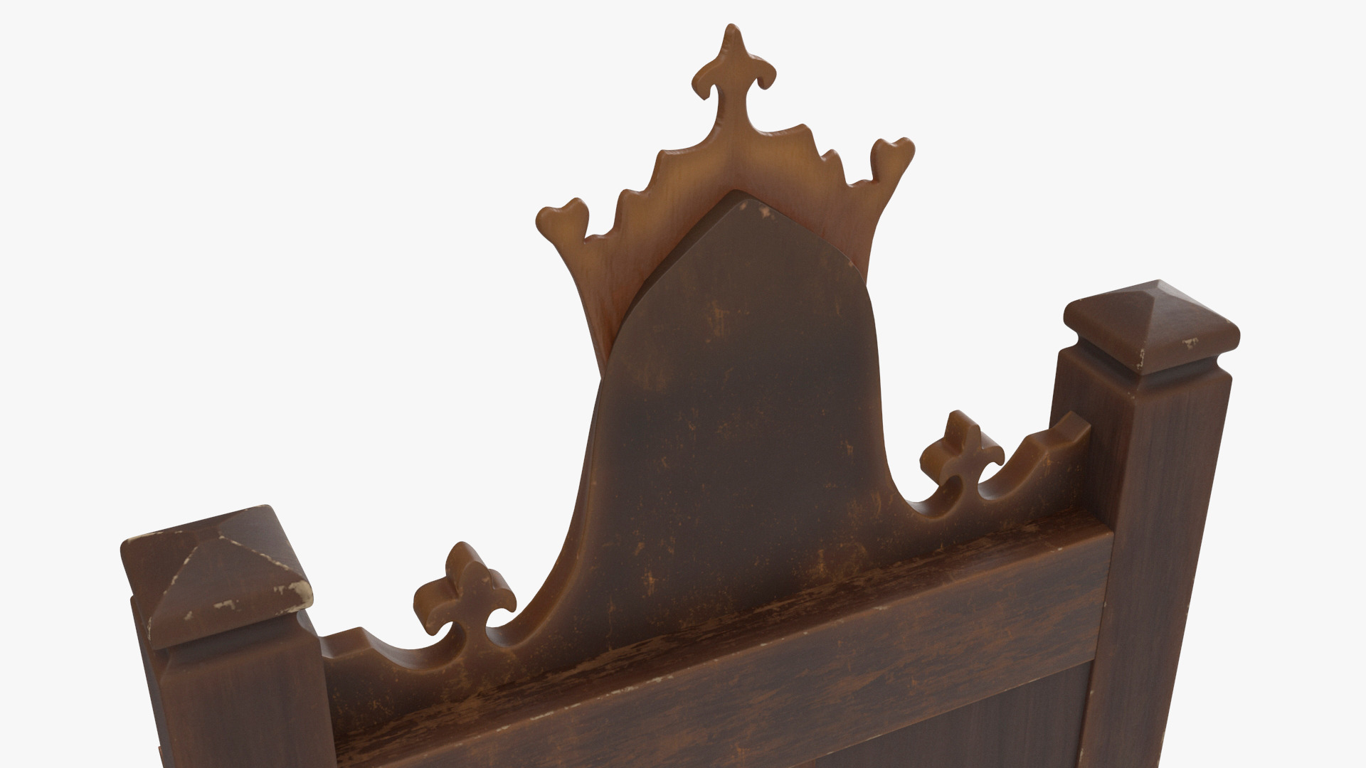 3D Vintage Wooden Throne