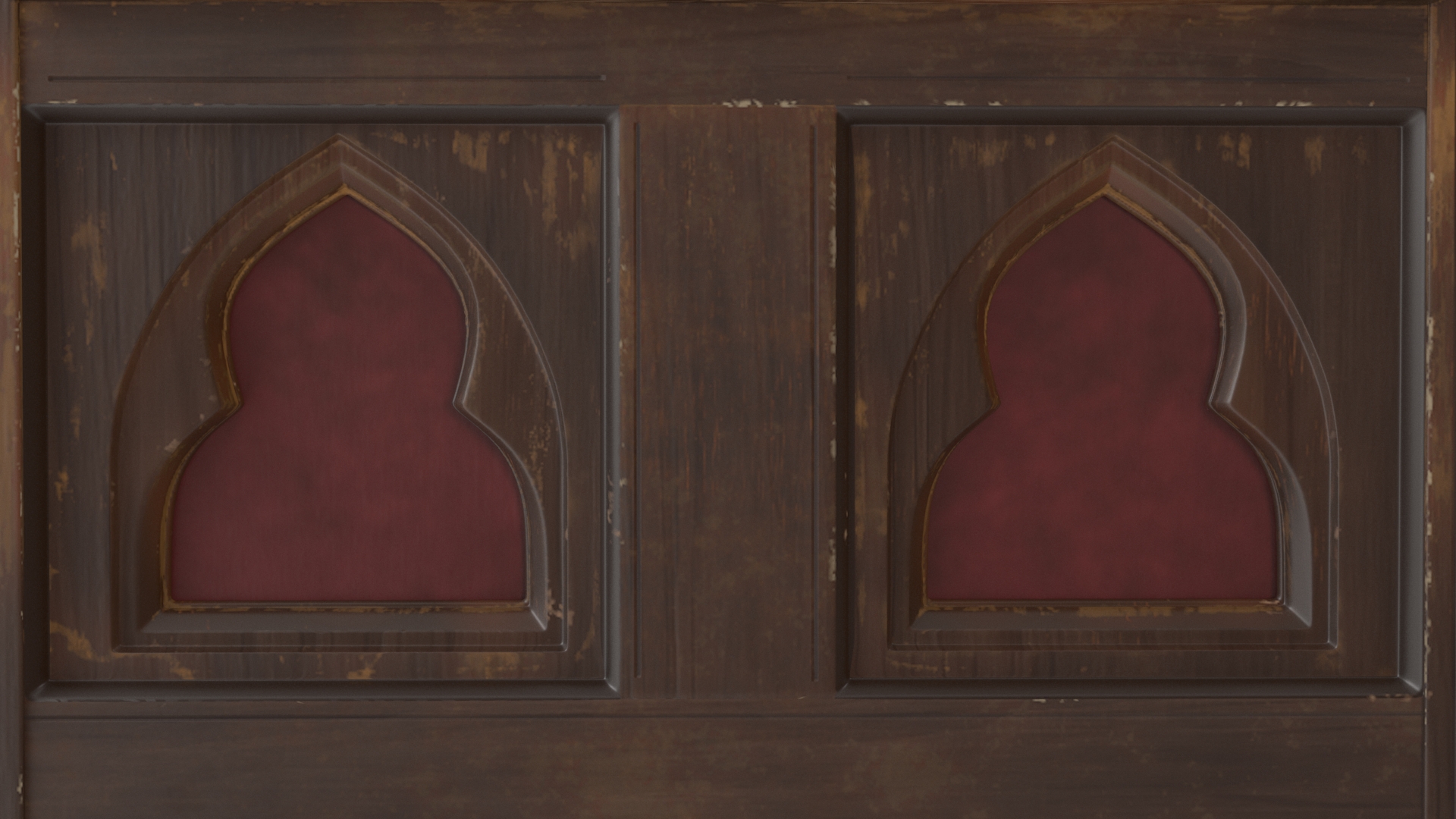 3D Vintage Wooden Throne