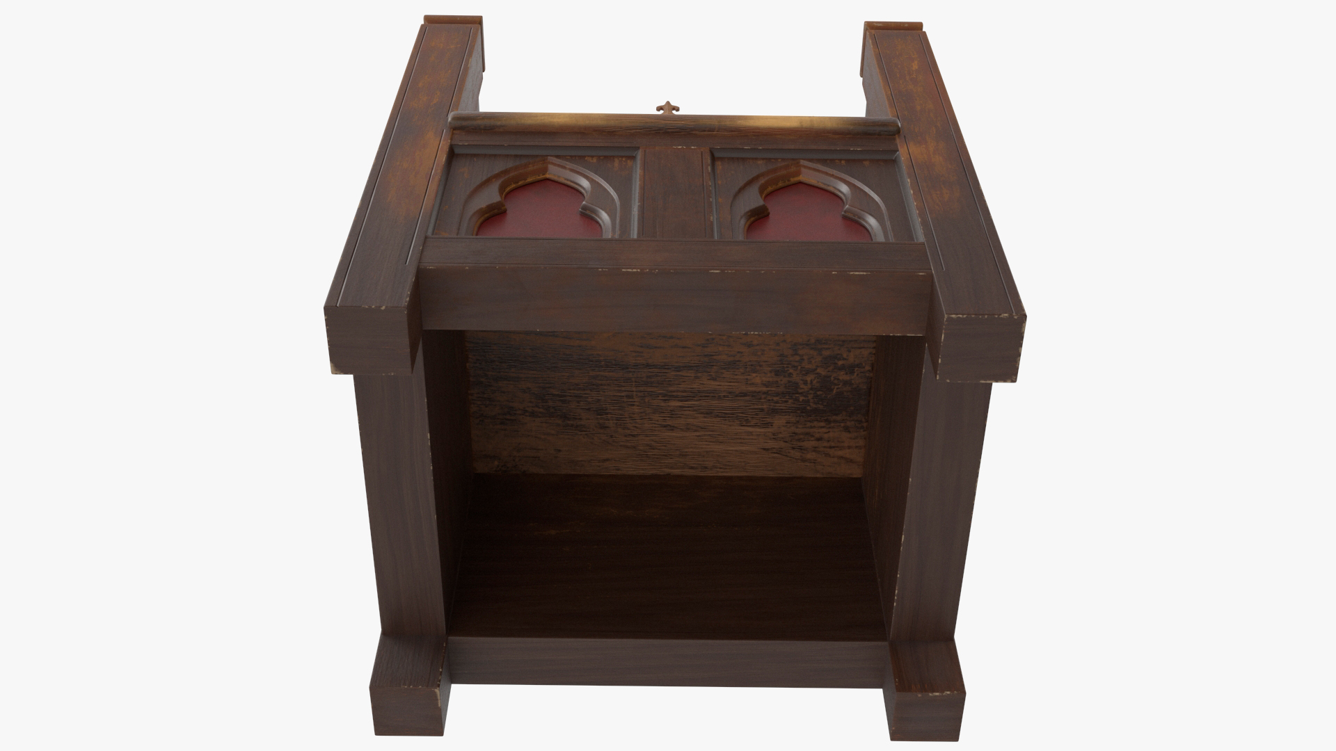 3D Vintage Wooden Throne