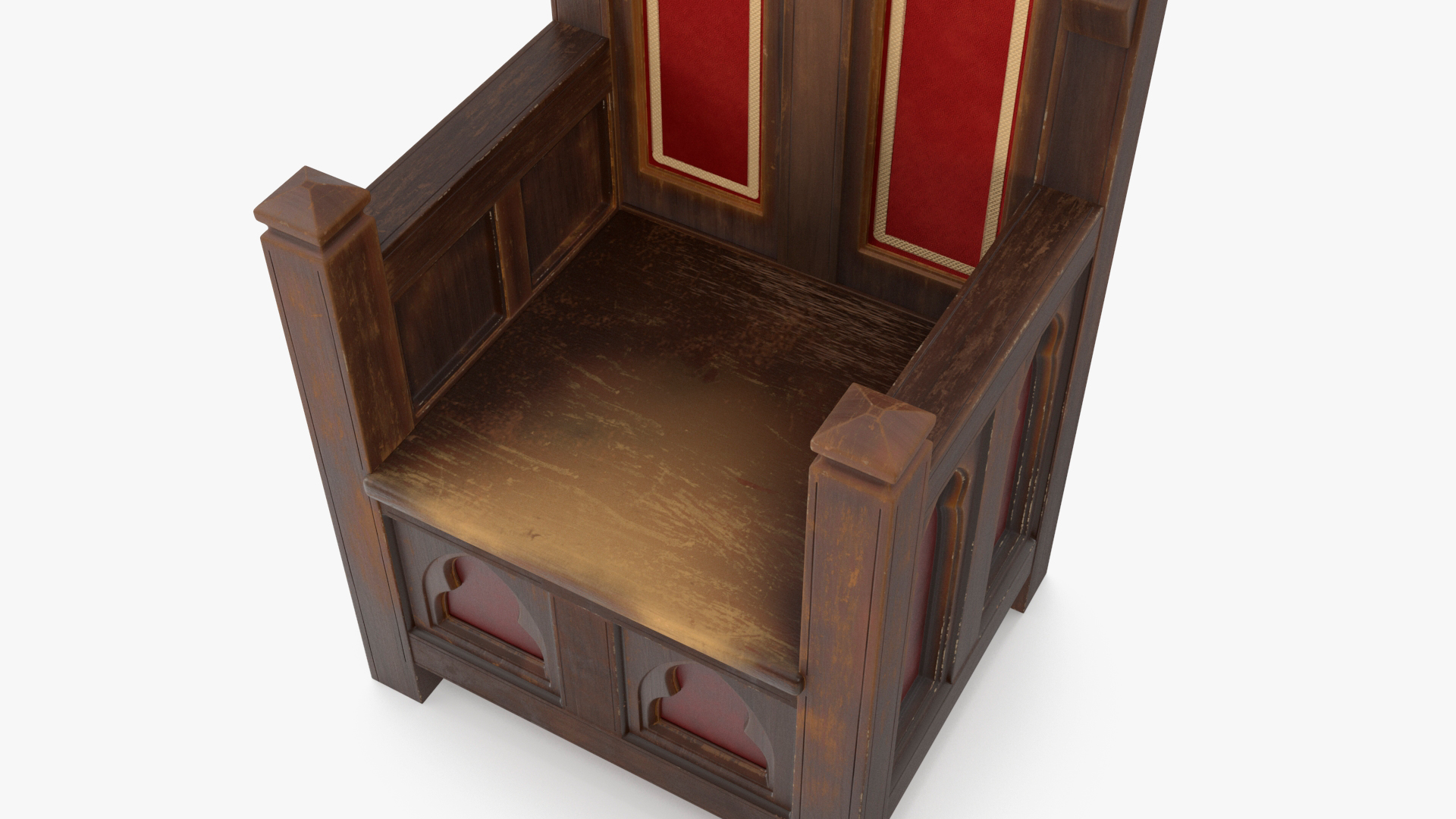 3D Vintage Wooden Throne