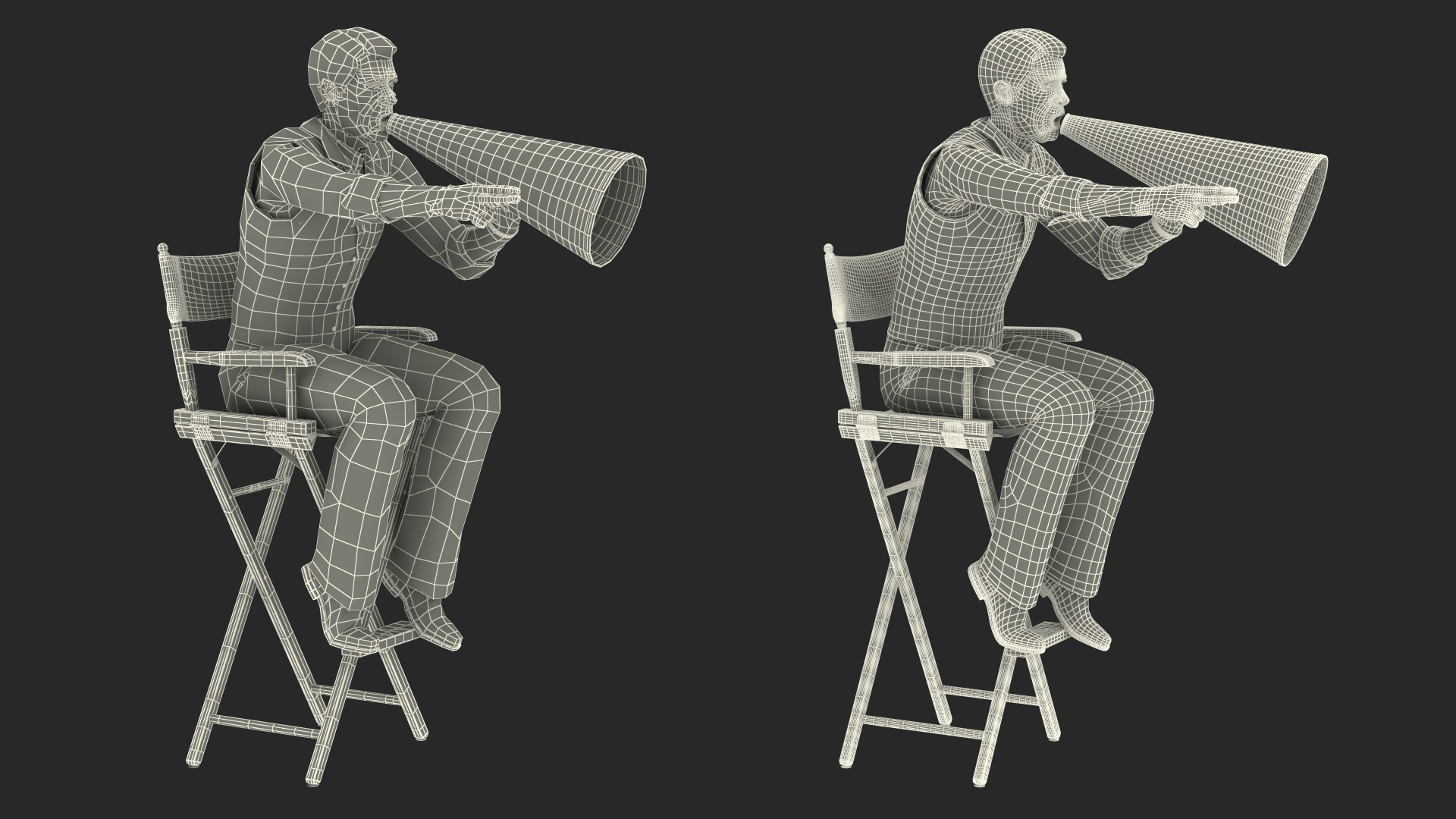 3D Movie Director on Tall Chair model