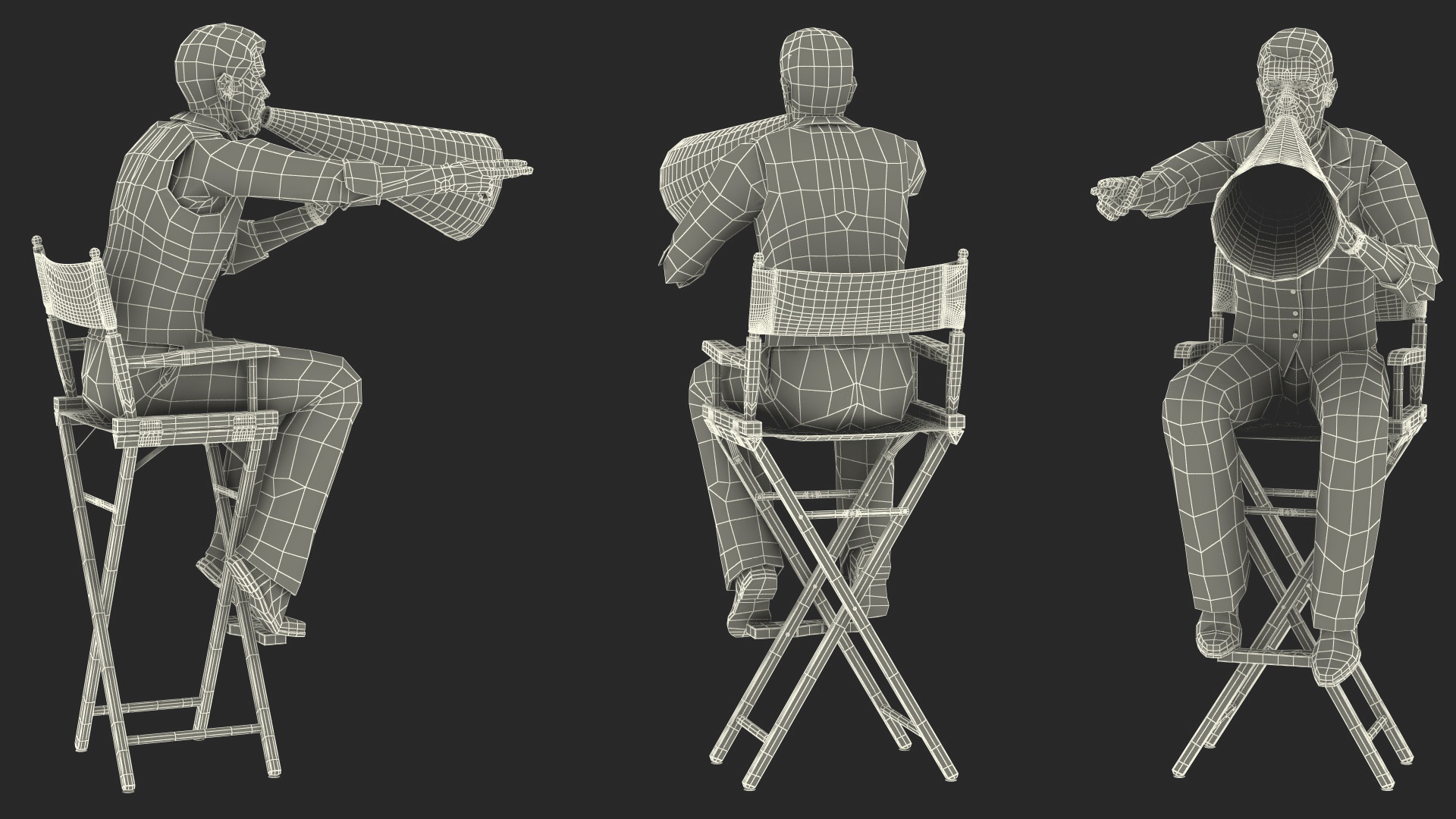 3D Movie Director on Tall Chair model