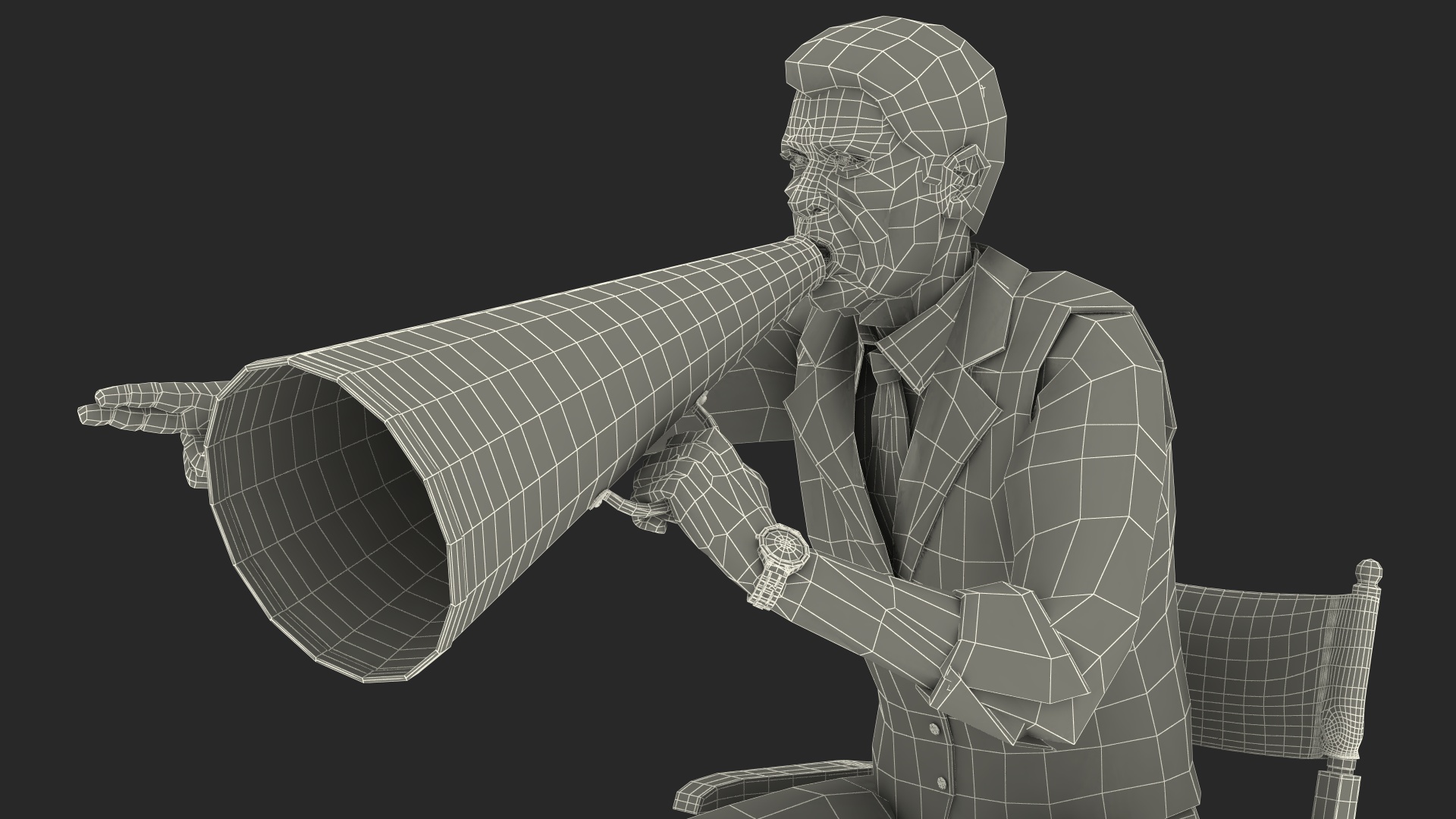 3D Movie Director on Tall Chair model
