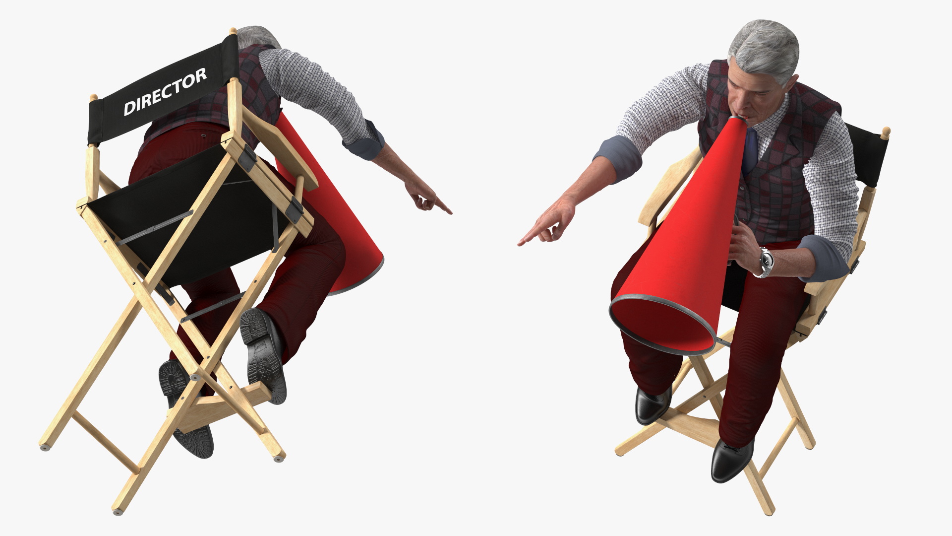 3D Movie Director on Tall Chair model