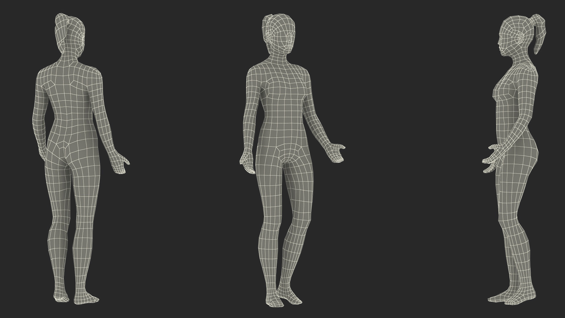 3D Female Acupuncture Mannequin model