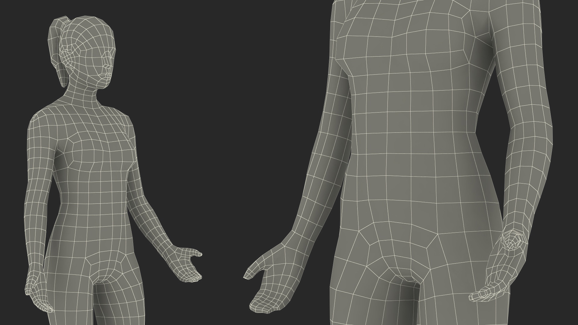 3D Female Acupuncture Mannequin model