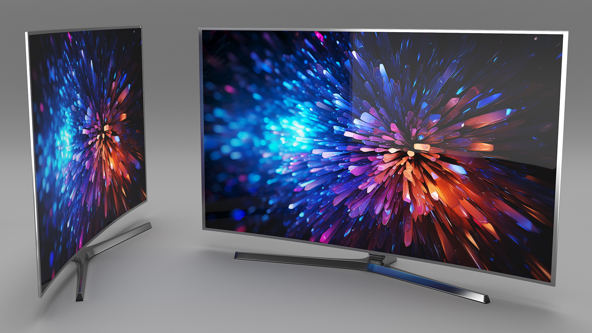3D Curved LED TV model