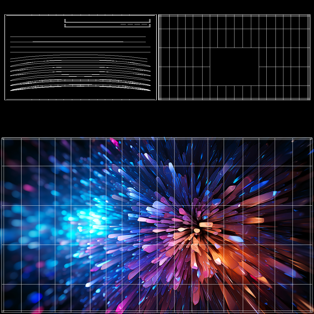 3D Curved LED TV model