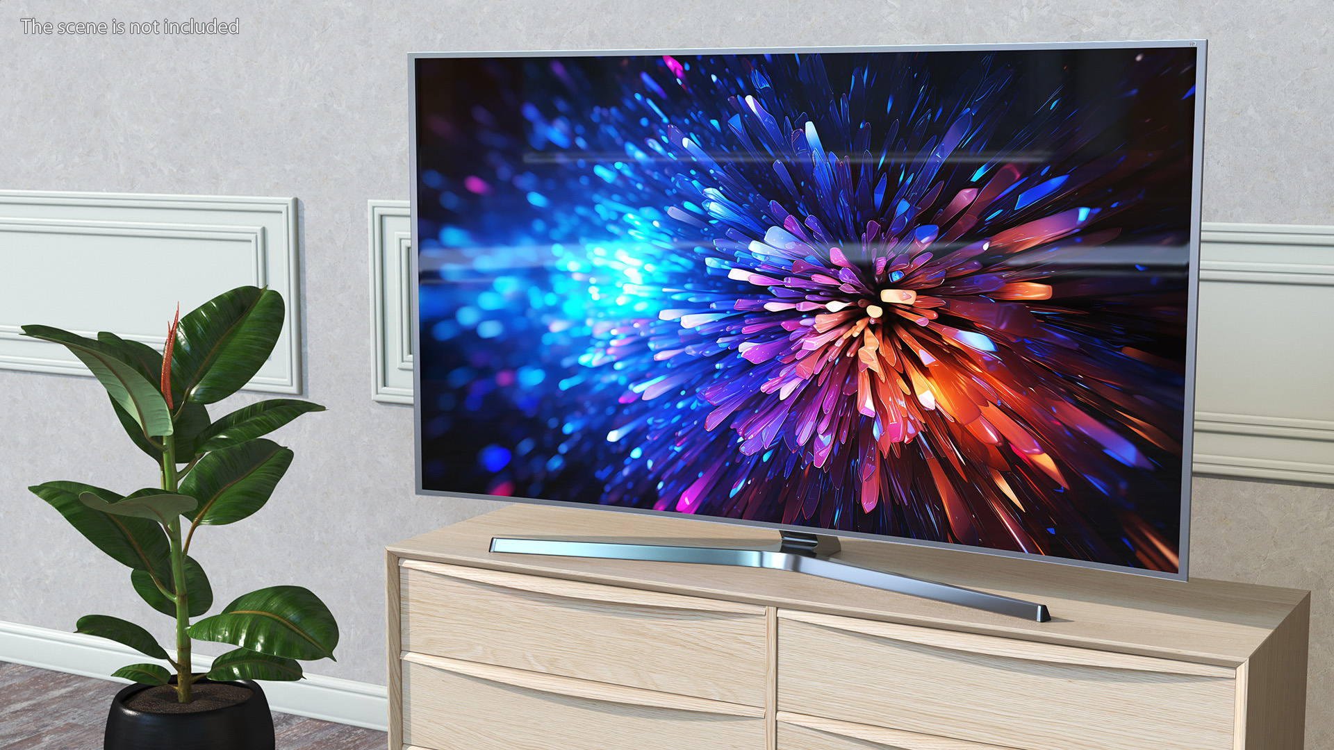 3D Curved LED TV model