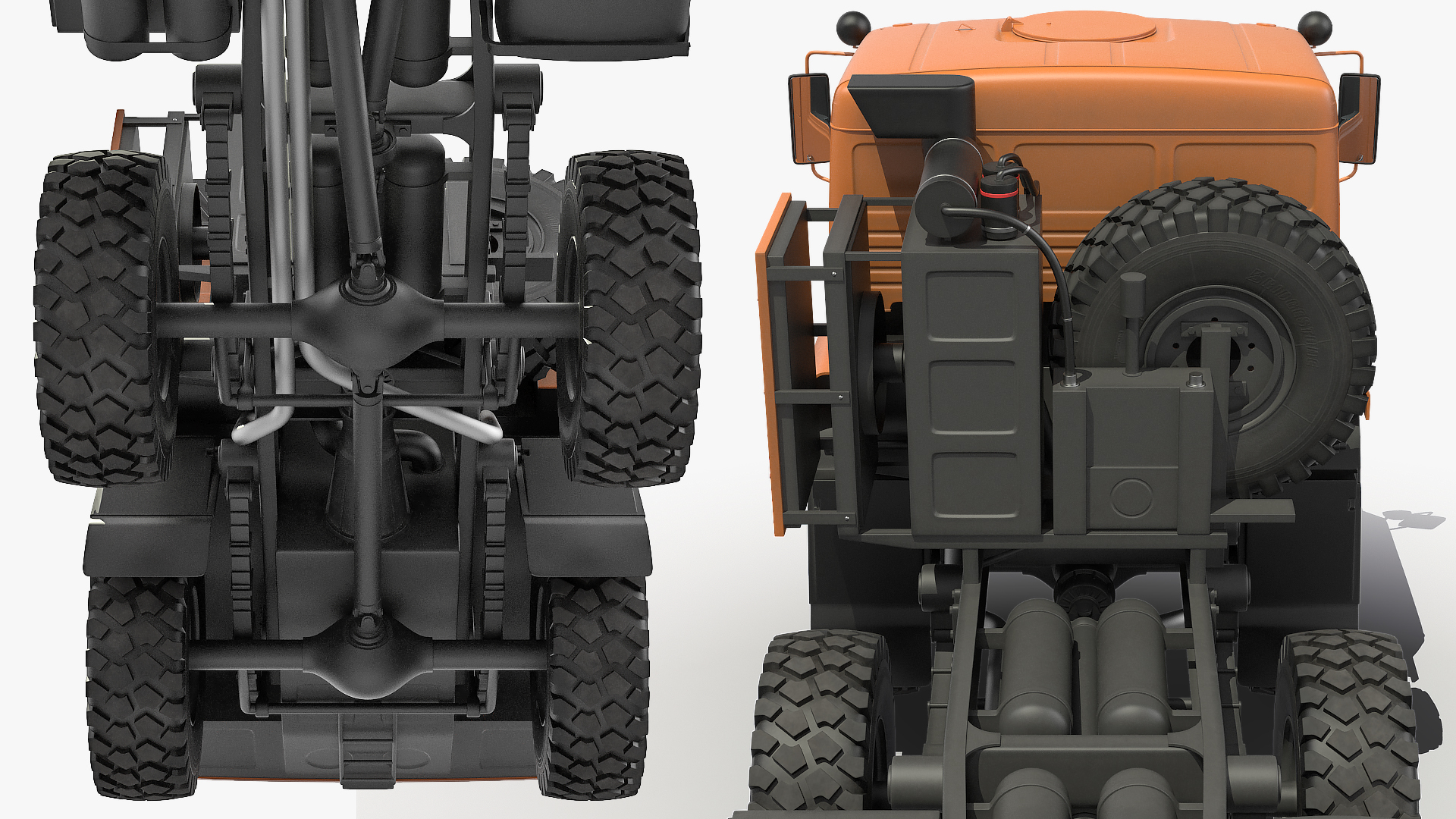 8x8 Truck Generic Rigged 3D model