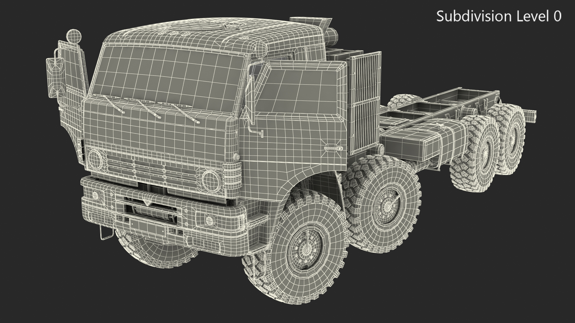 8x8 Truck Generic Rigged 3D model