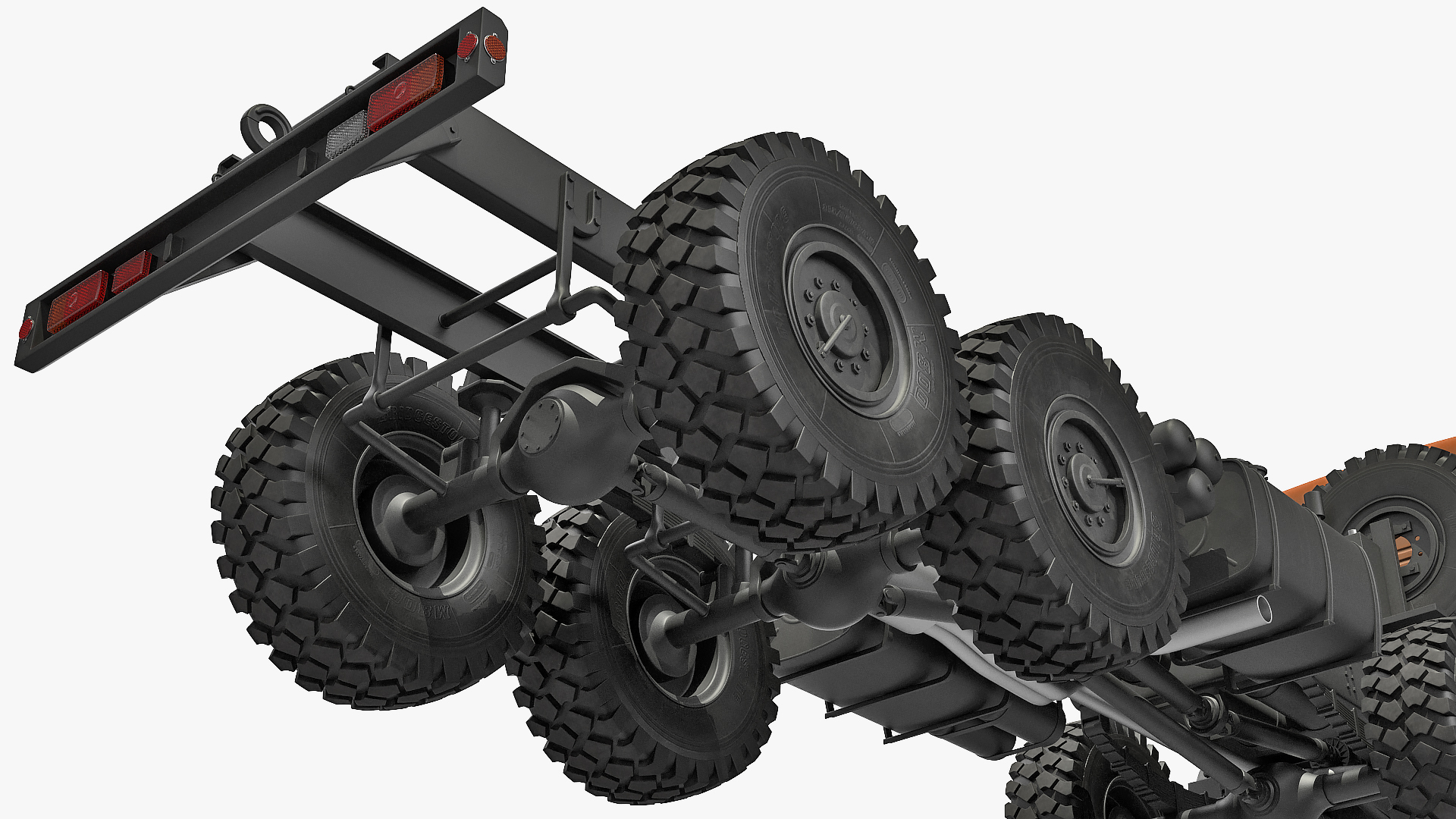 8x8 Truck Generic Rigged 3D model