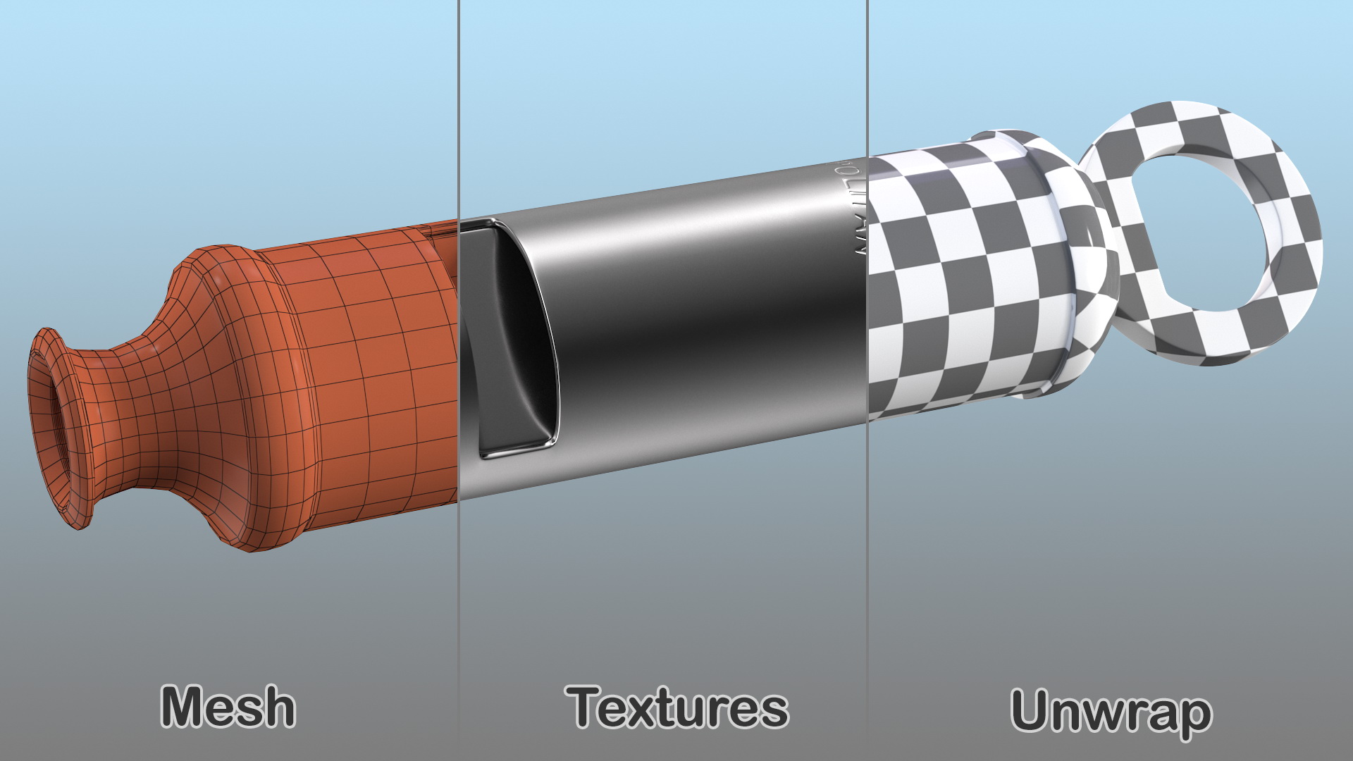 London Metropolitan Police Whistle 3D model