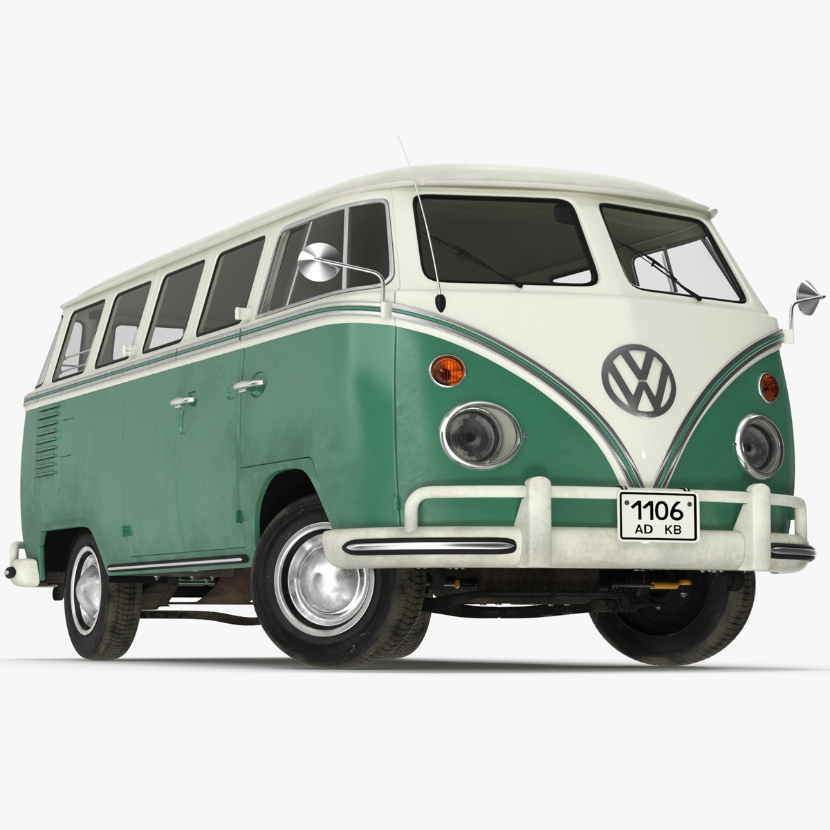 Volkswagen Type 2 Bus Rigged for Cinema 4D 3D