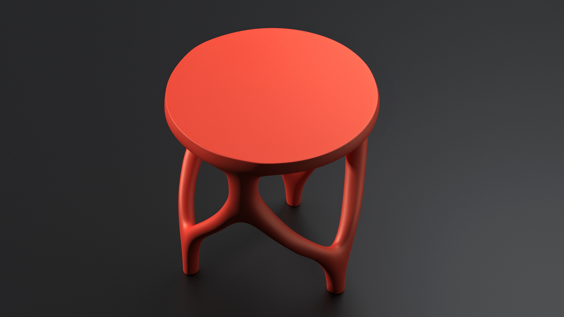 3D Modern Red Table