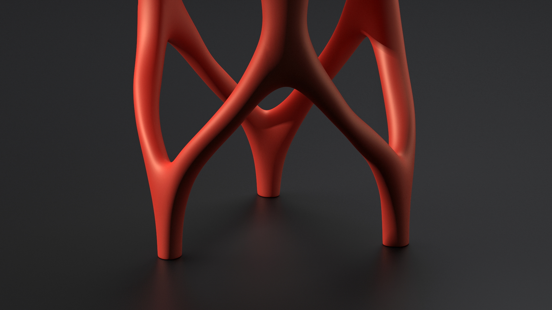 3D Modern Red Table