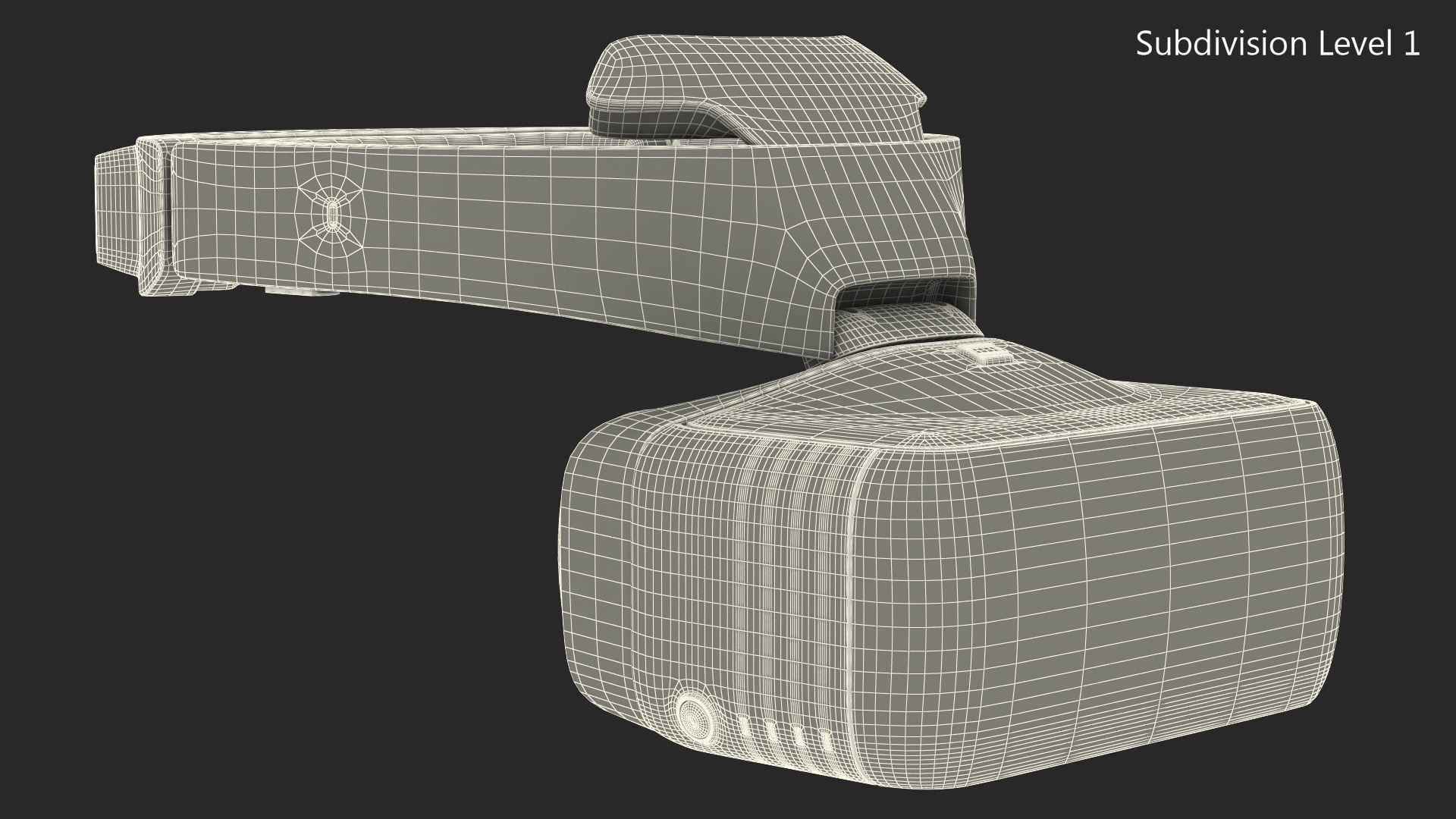 3D FPV Drone Googles White model