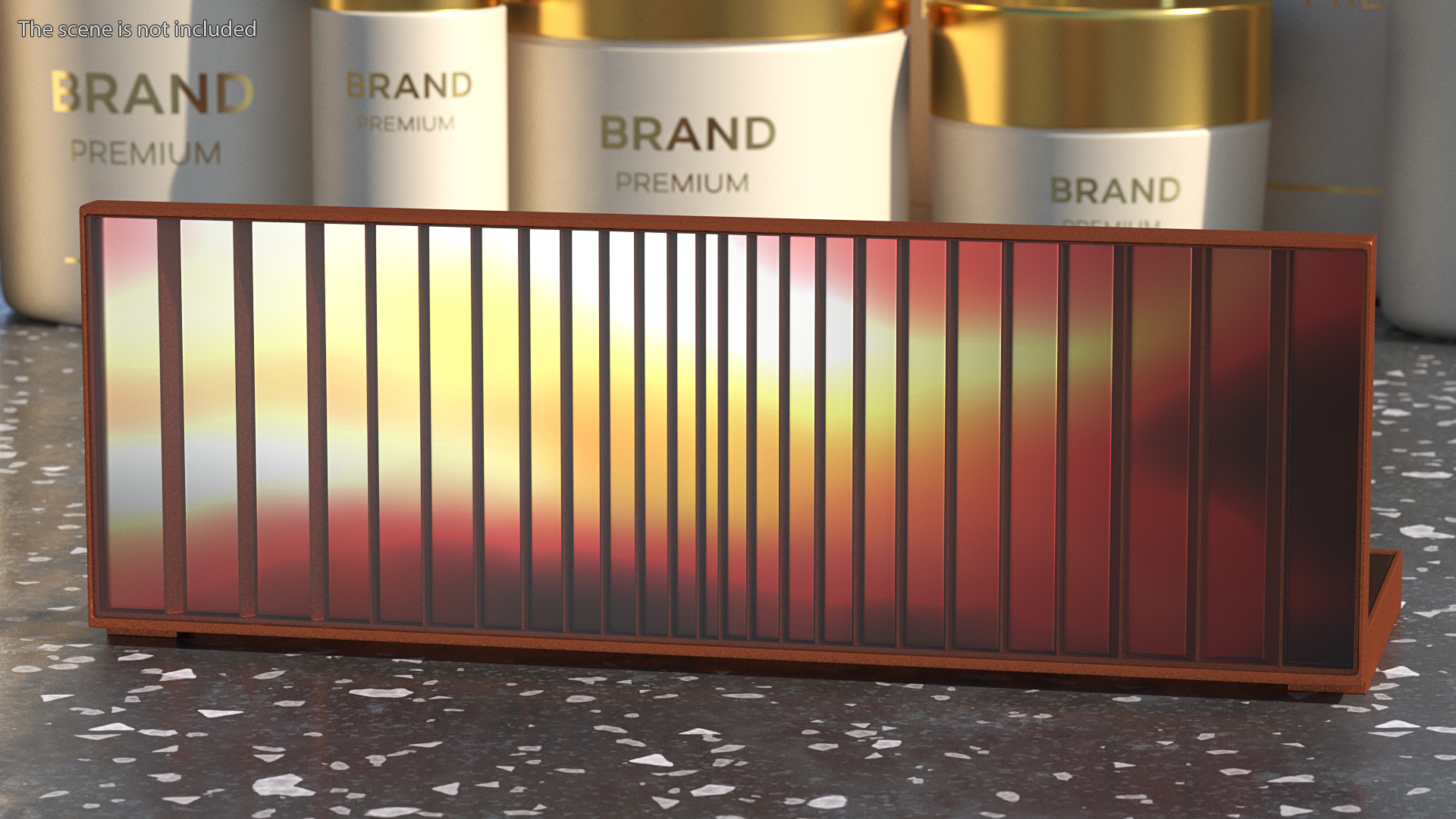 3D model Eyeshadow Makeup Palette with Mirror and Brush Fur