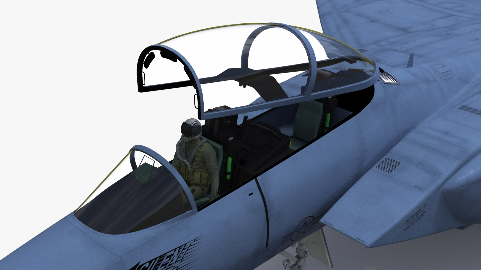 3D F-15SE Silent Eagle Fighter with Pilot model