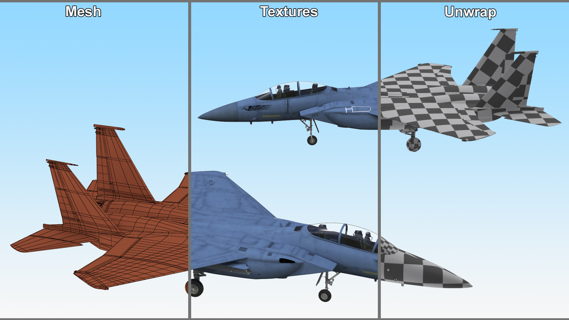 3D F-15SE Silent Eagle Fighter with Pilot model