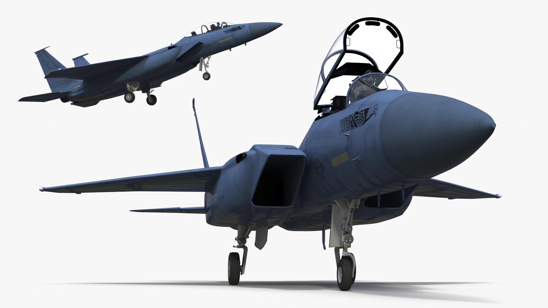 3D F-15SE Silent Eagle Fighter with Pilot model