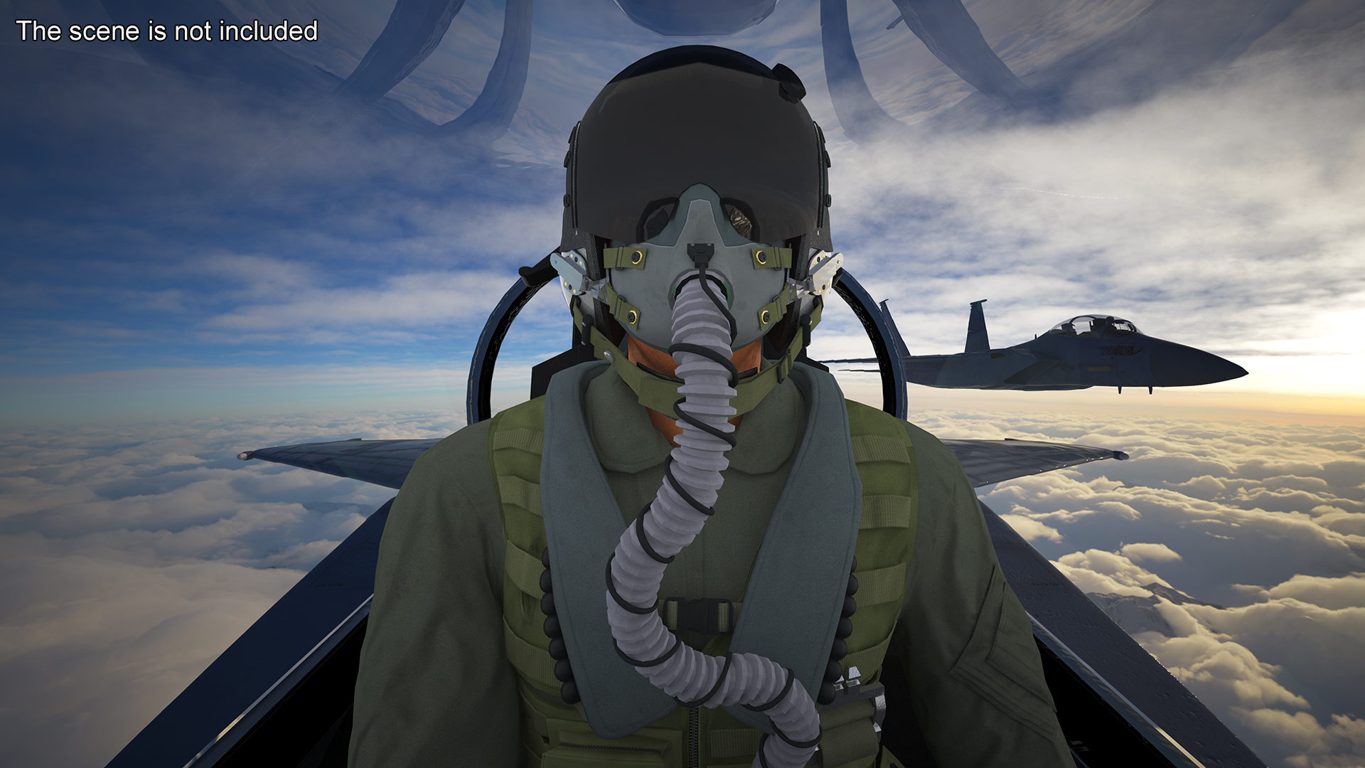 3D F-15SE Silent Eagle Fighter with Pilot model