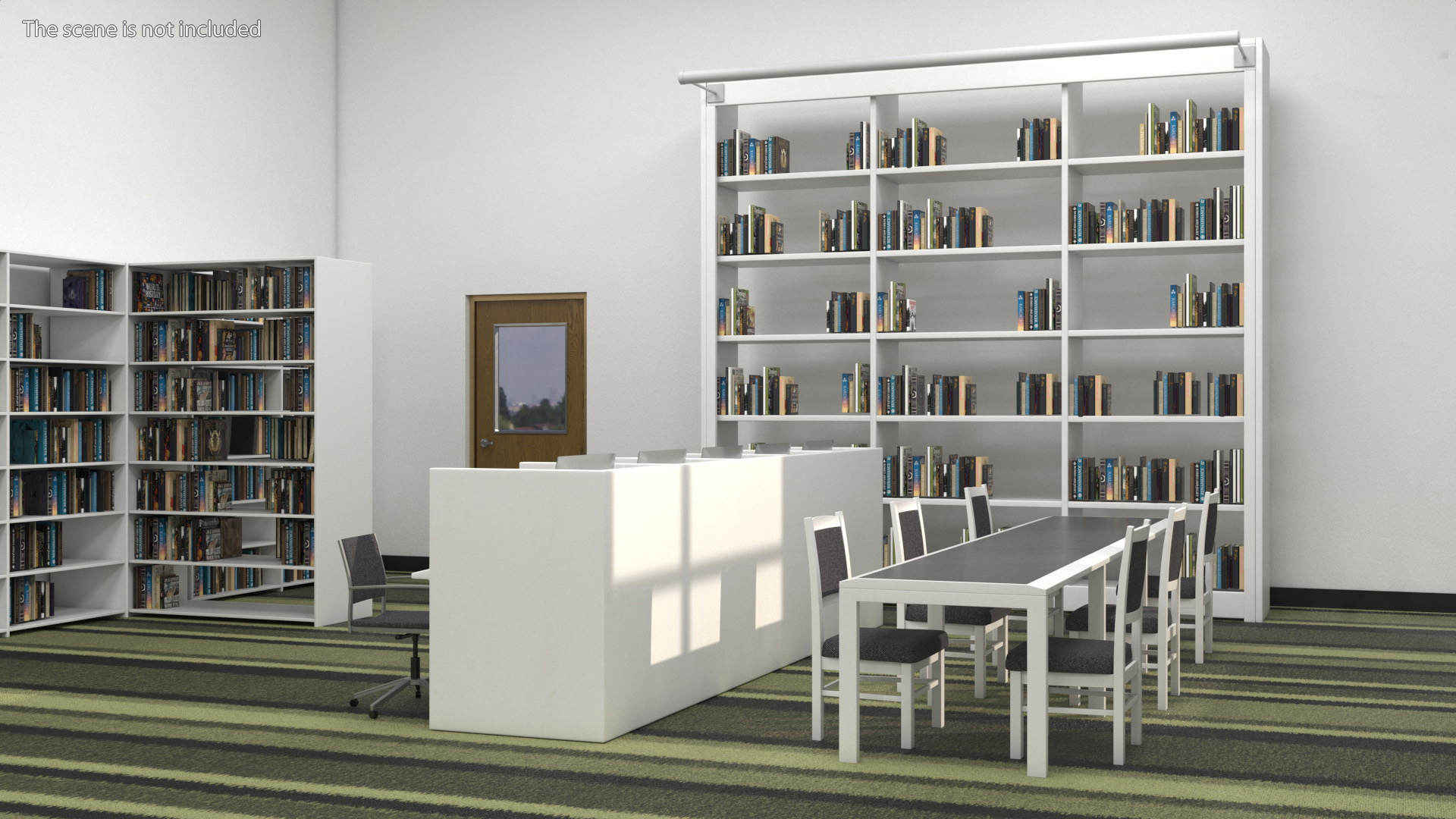 3D Library Furniture Set