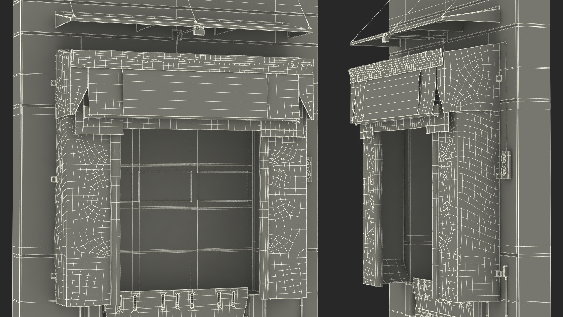 Worn Dock Door Shelter 3D
