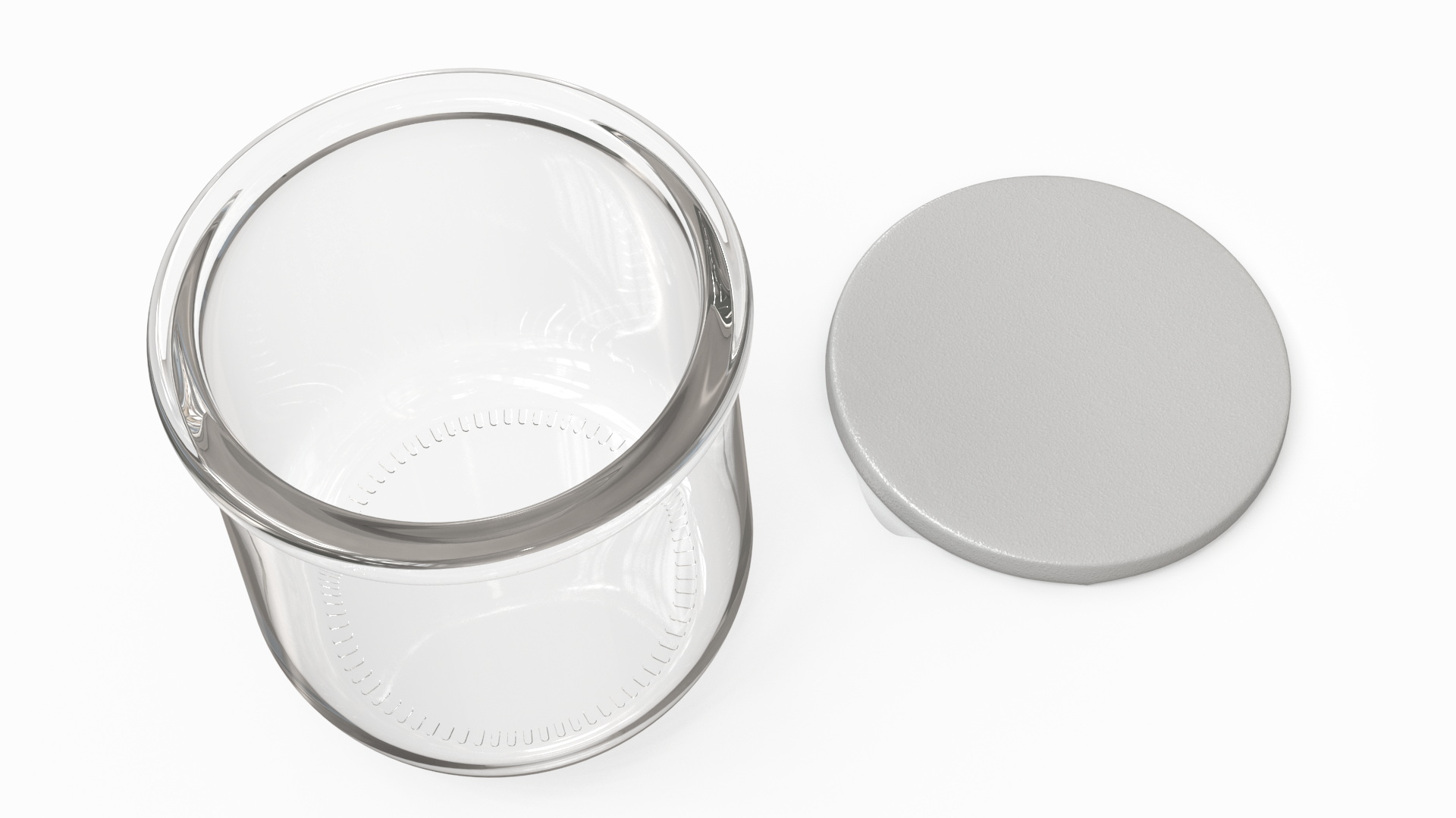 3D Glass Yogurt Container Empty model
