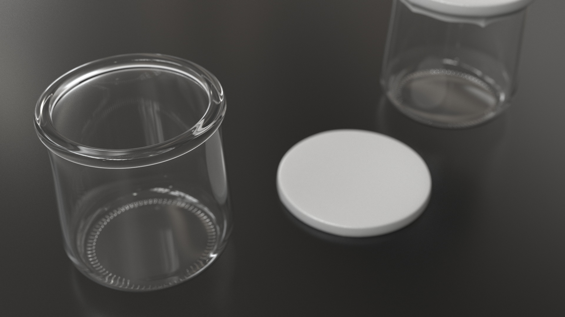 3D Glass Yogurt Container Empty model