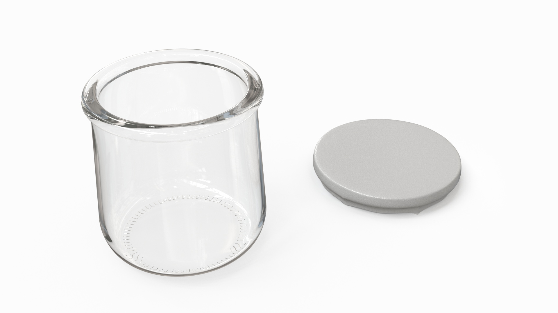 3D Glass Yogurt Container Empty model