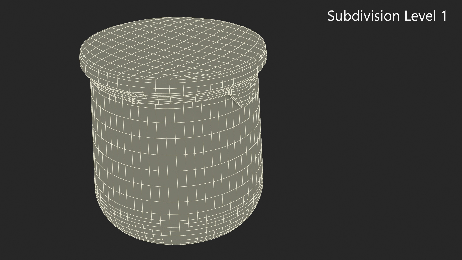 3D Glass Yogurt Container Empty model