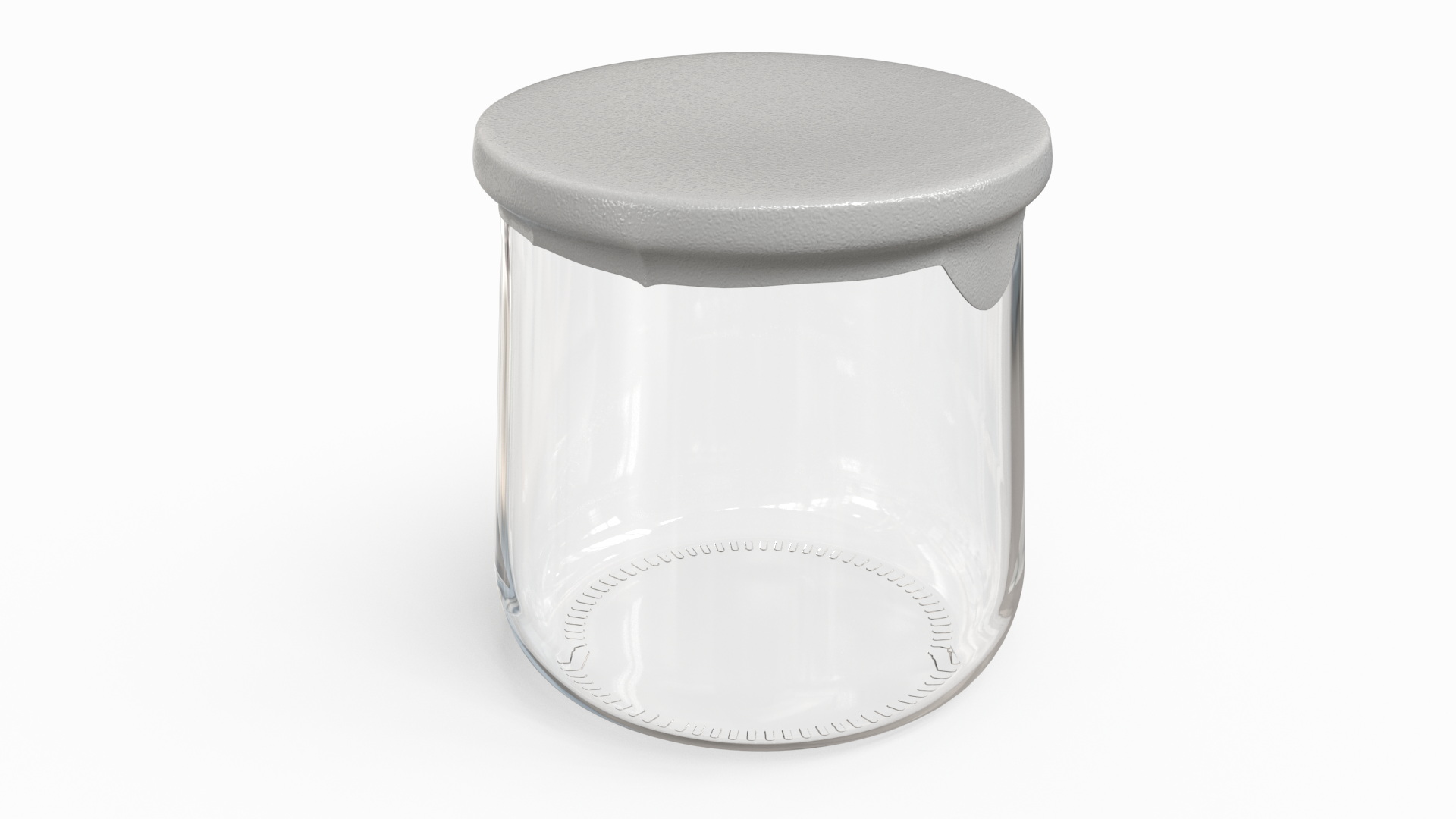 3D Glass Yogurt Container Empty model