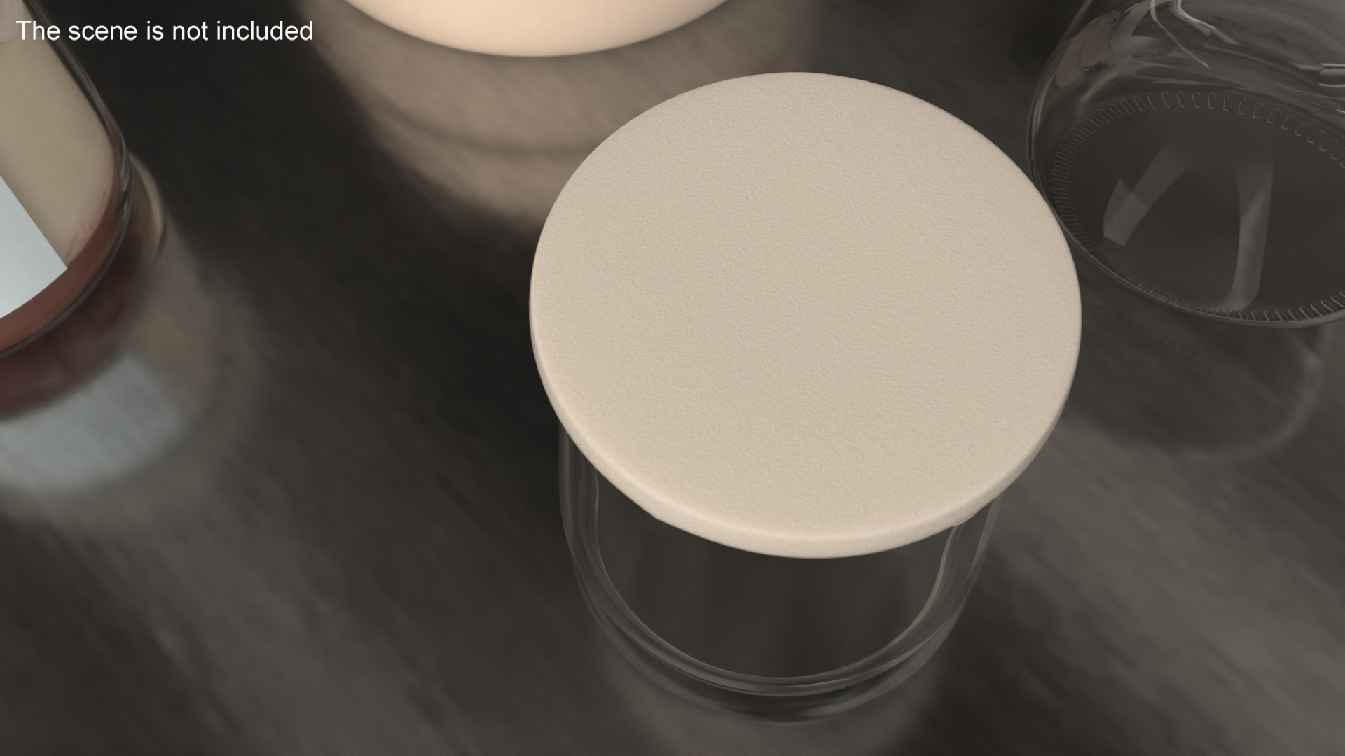 3D Glass Yogurt Container Empty model