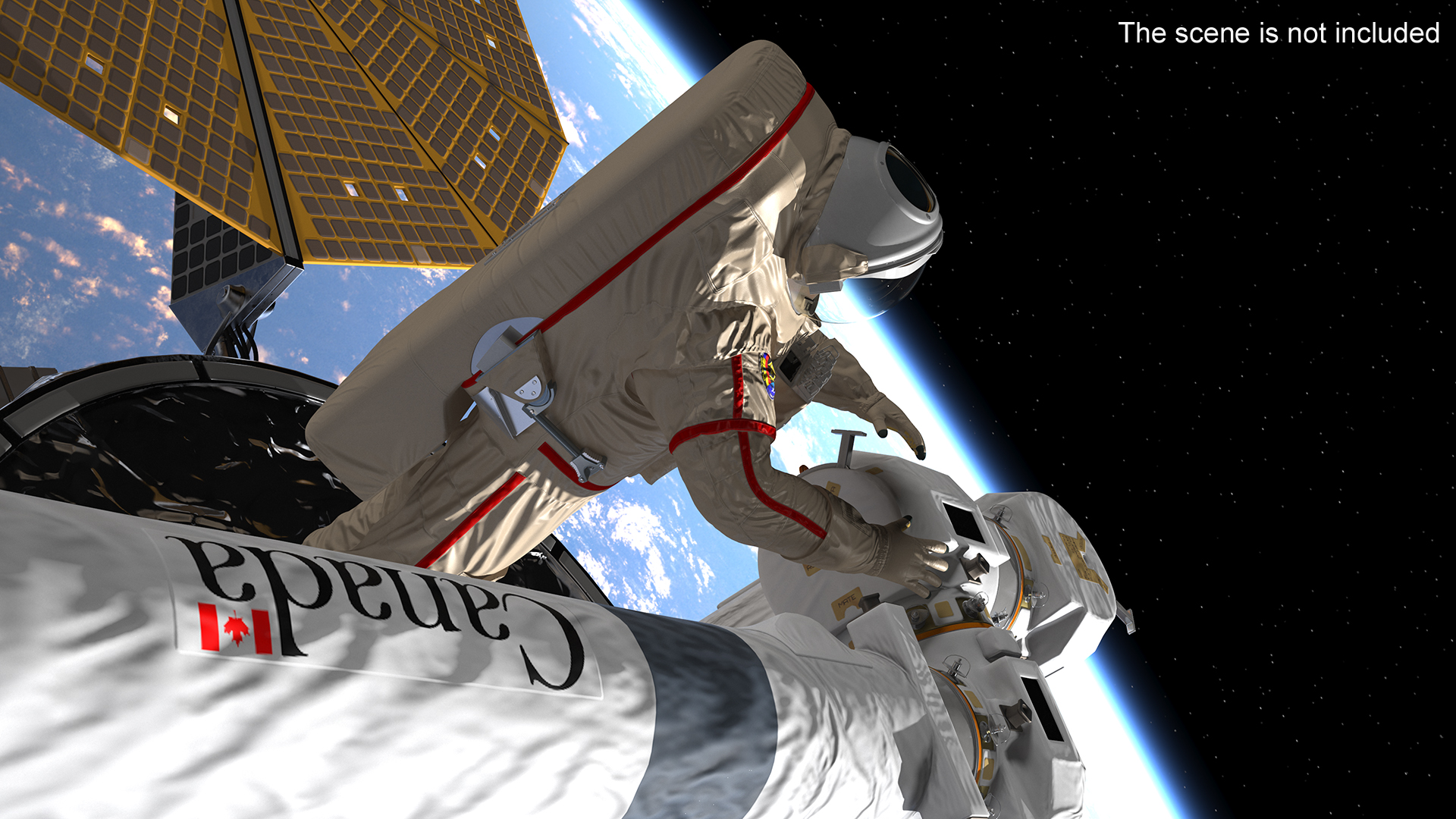 Russian Astronaut Spacesuit Orlan MK Rigged for Maya 3D
