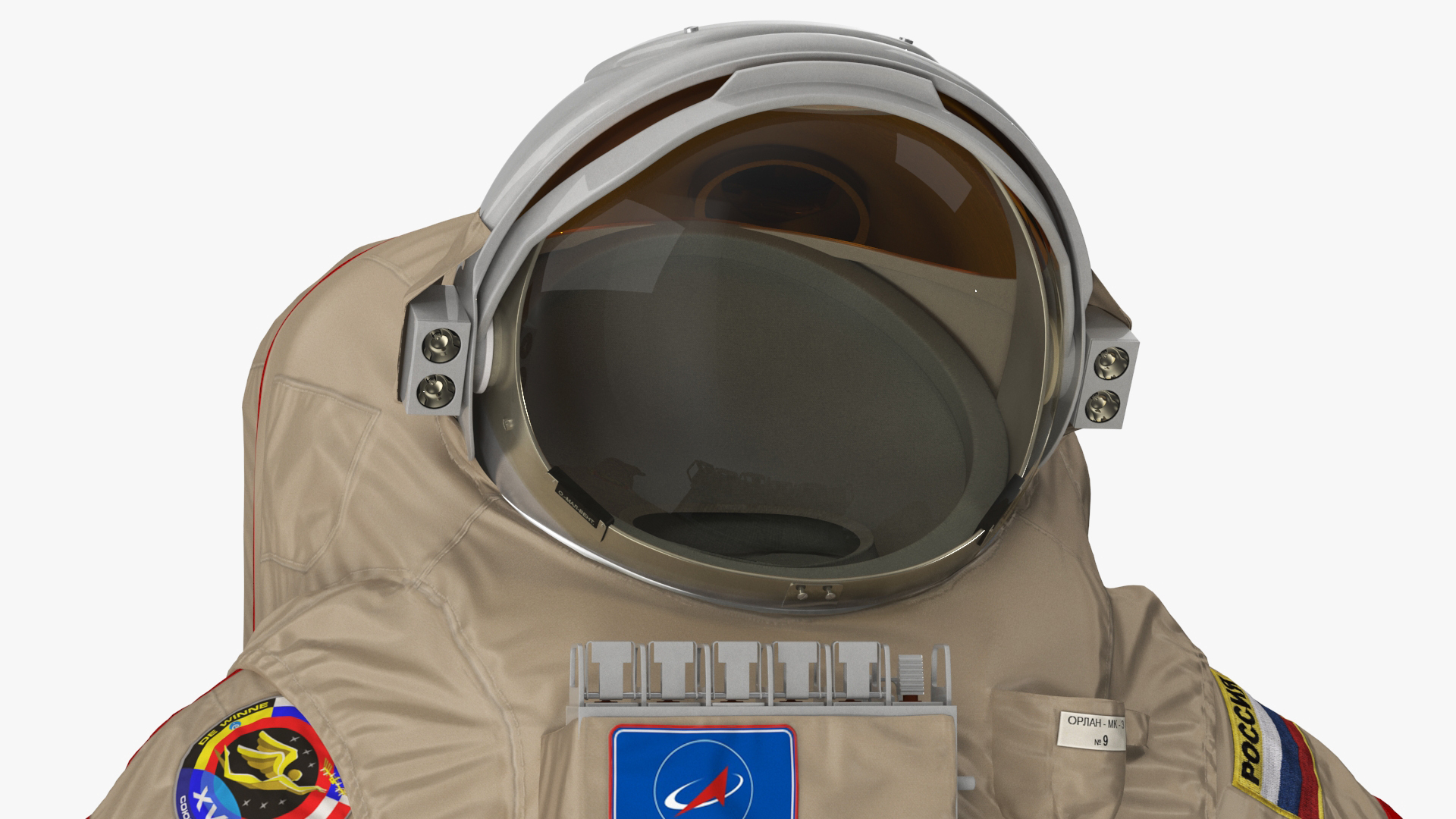 Russian Astronaut Spacesuit Orlan MK Rigged for Maya 3D