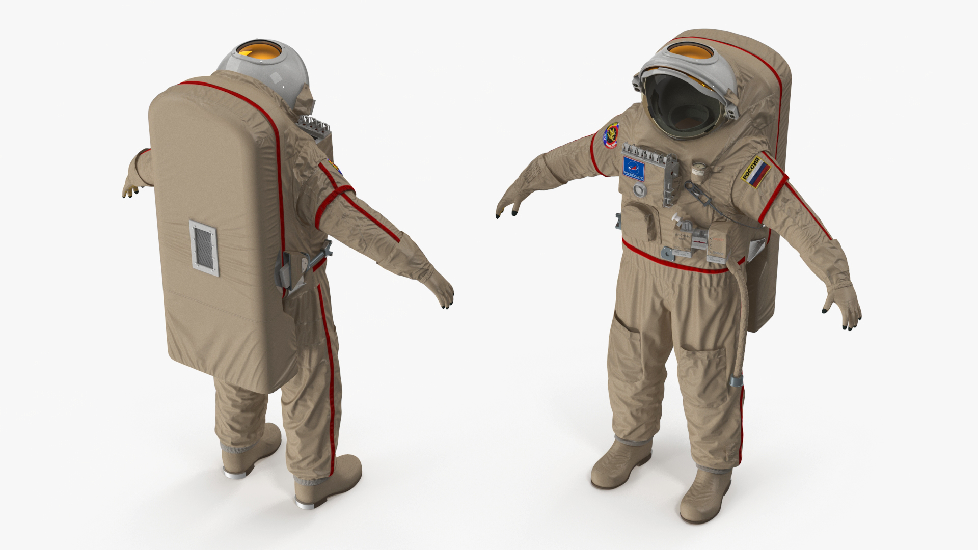 Russian Astronaut Spacesuit Orlan MK Rigged for Maya 3D