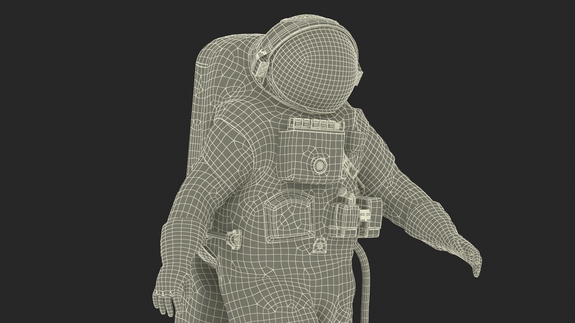 Russian Astronaut Spacesuit Orlan MK Rigged for Maya 3D