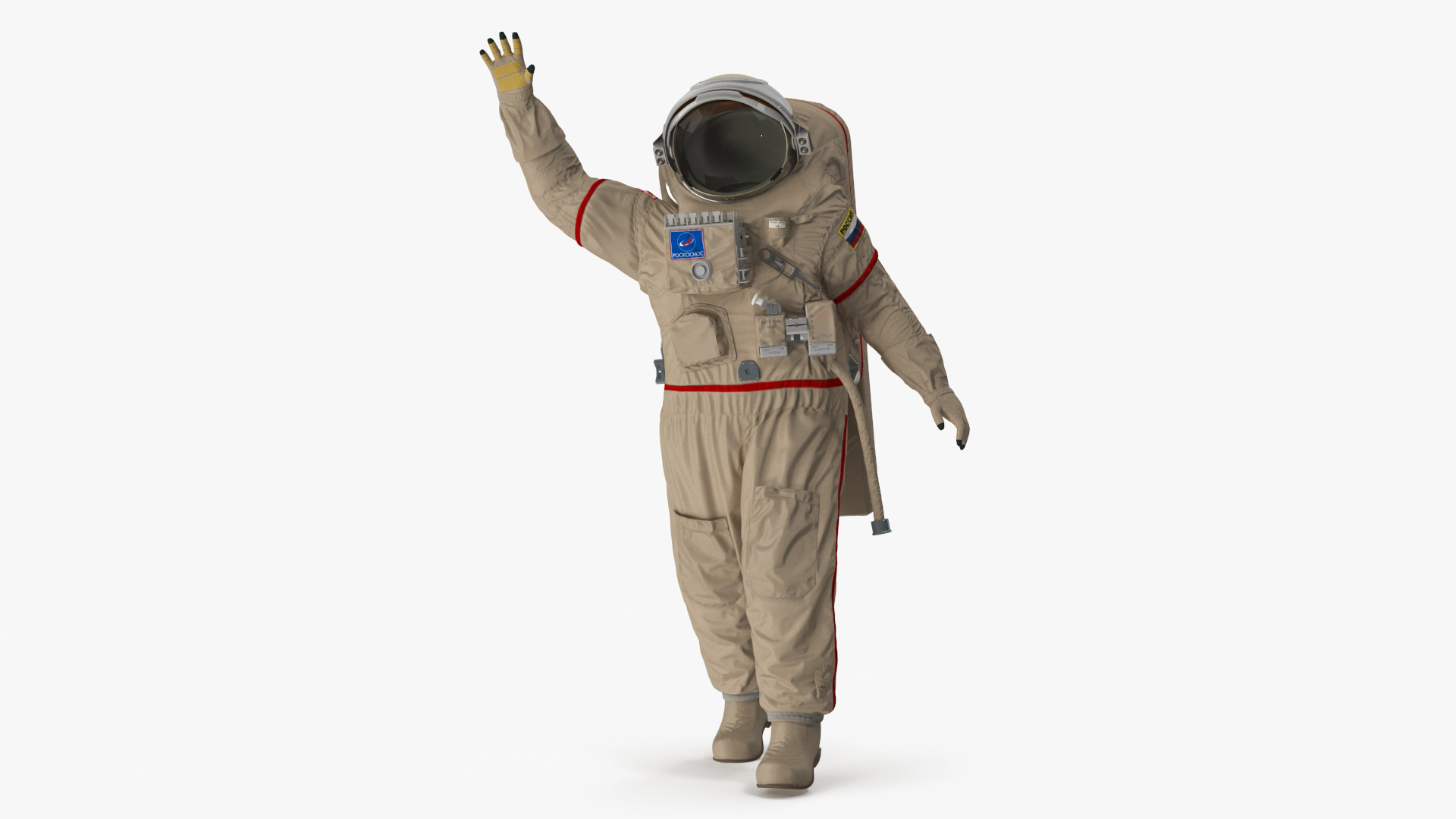 Russian Astronaut Spacesuit Orlan MK Rigged for Maya 3D