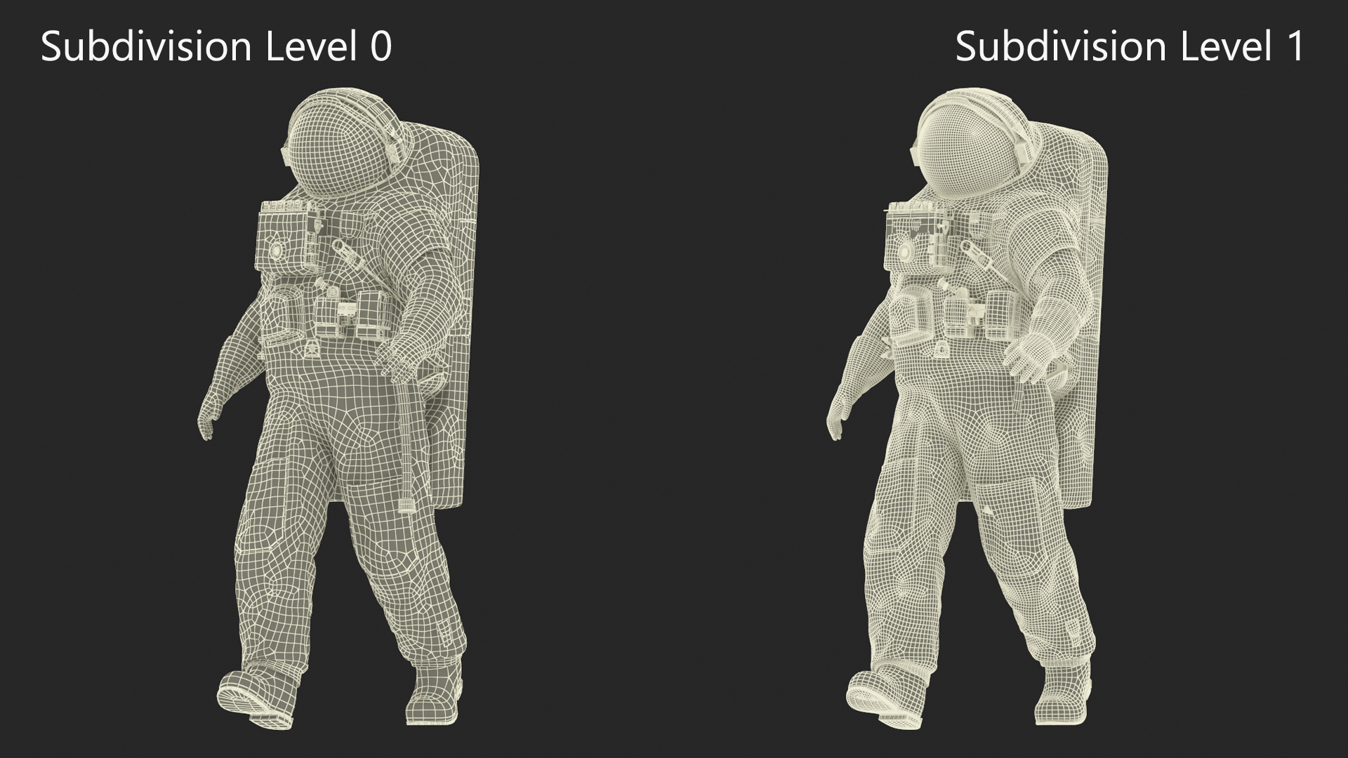 Russian Astronaut Spacesuit Orlan MK Rigged for Maya 3D