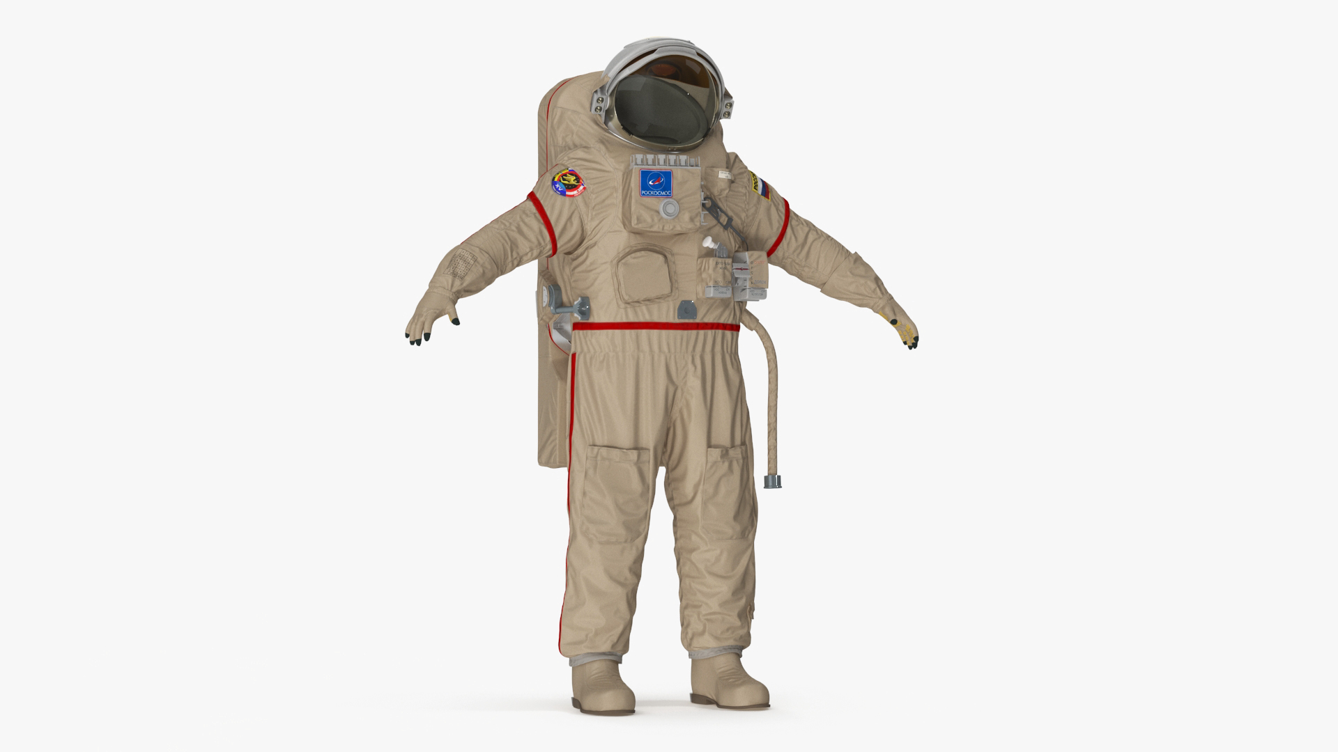 Russian Astronaut Spacesuit Orlan MK Rigged for Maya 3D