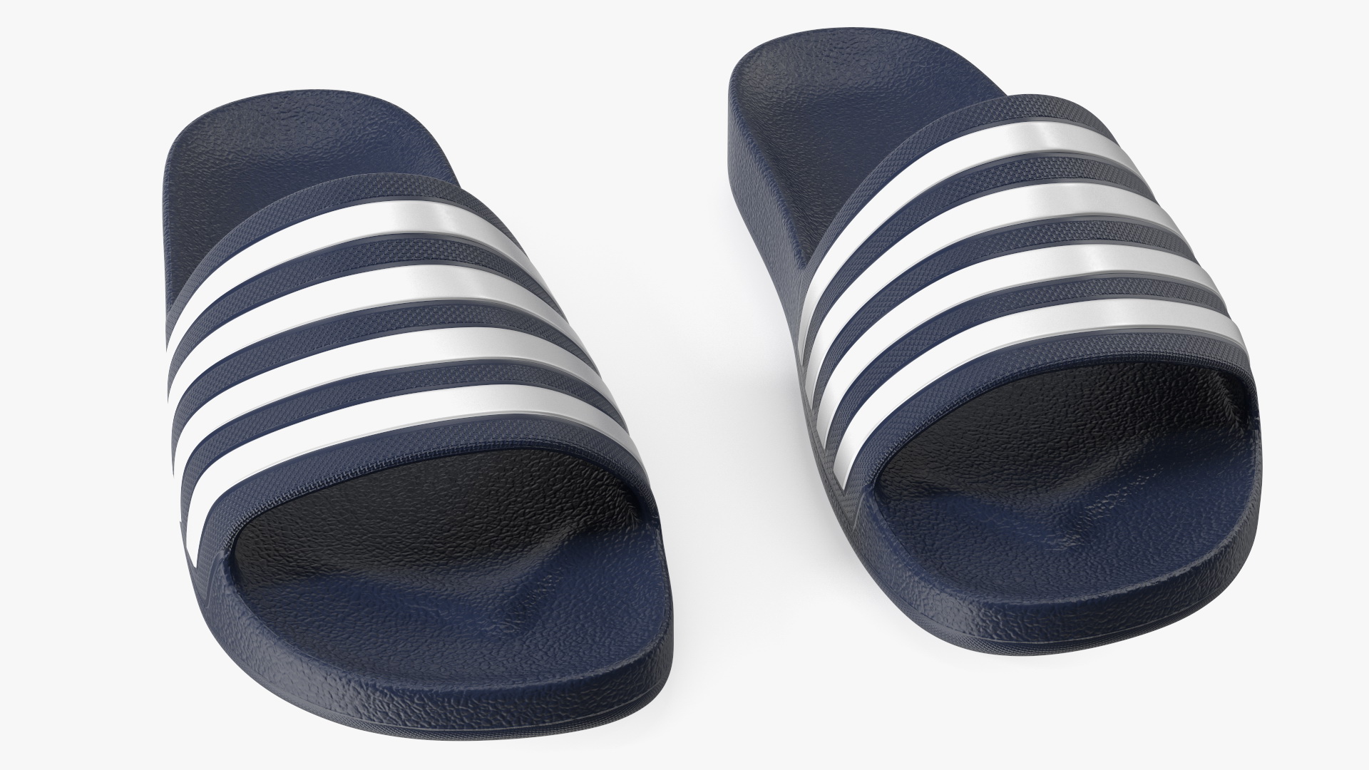 3D Dark Blue Rubber Flip-Flops Slippers