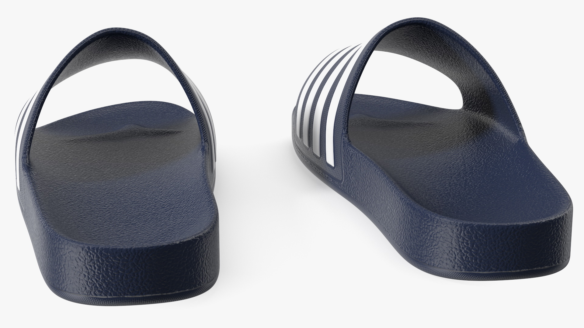 3D Dark Blue Rubber Flip-Flops Slippers