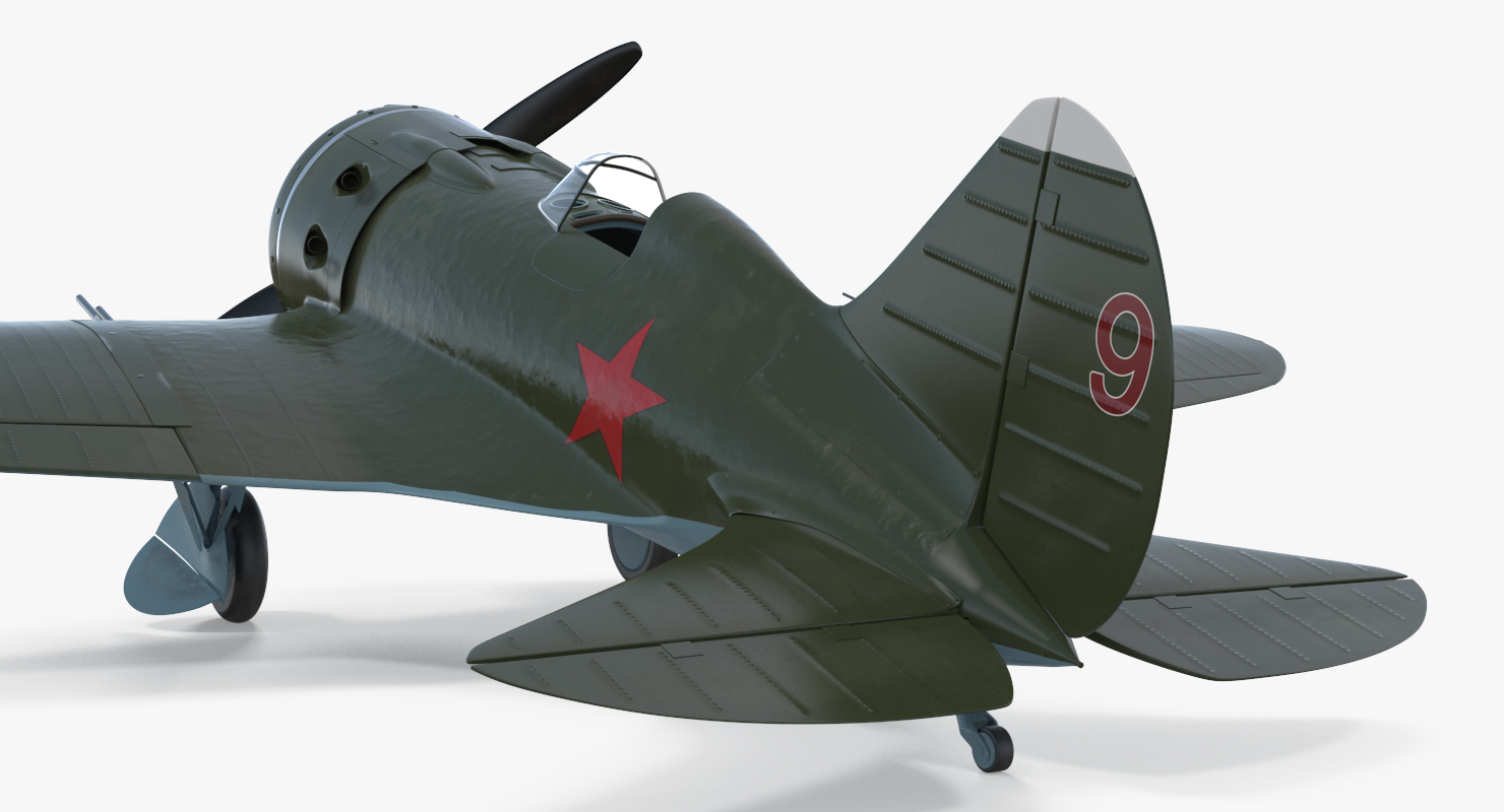 3D Soviet WWII Fighter Aircraft Polikarpov I 16 Rigged