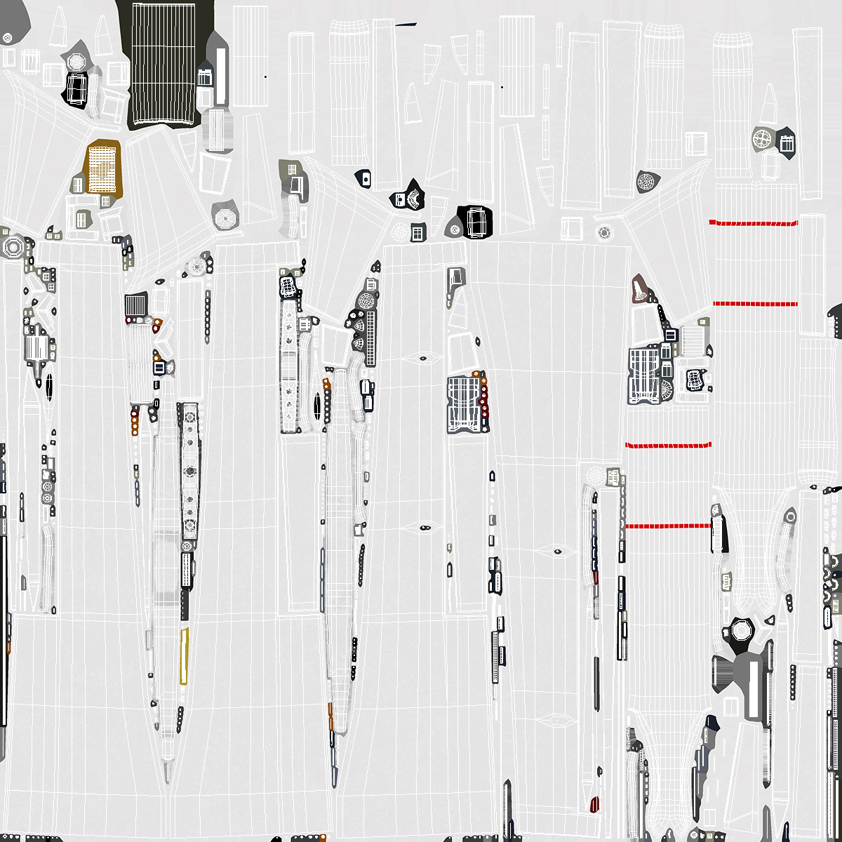 3D Unmarked White Surveillance Drone model