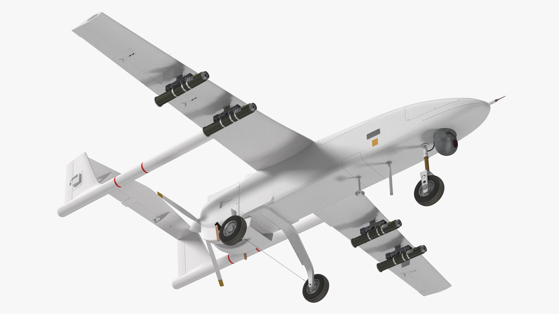 3D Unmarked White Surveillance Drone model