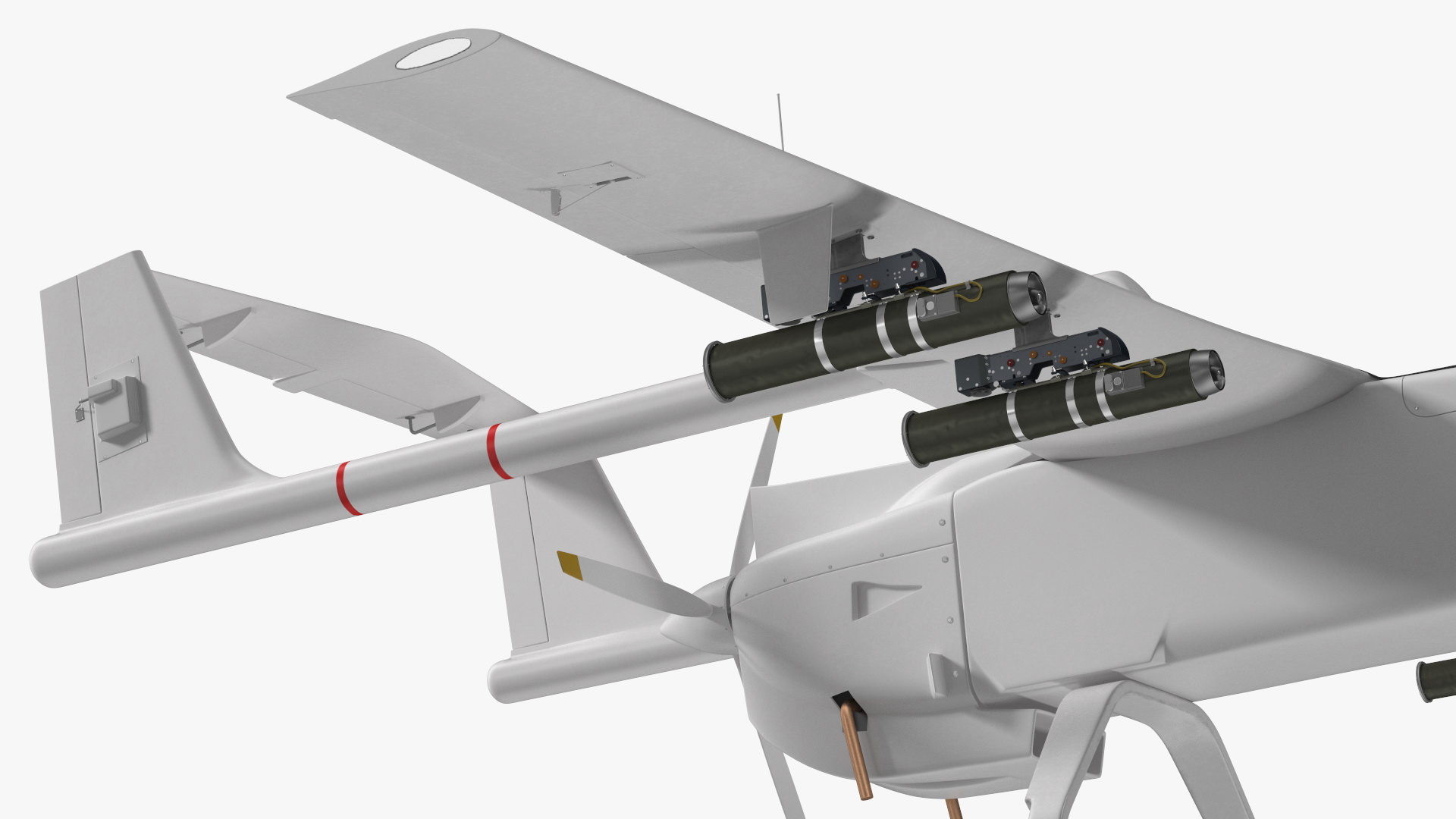 3D Unmarked White Surveillance Drone model
