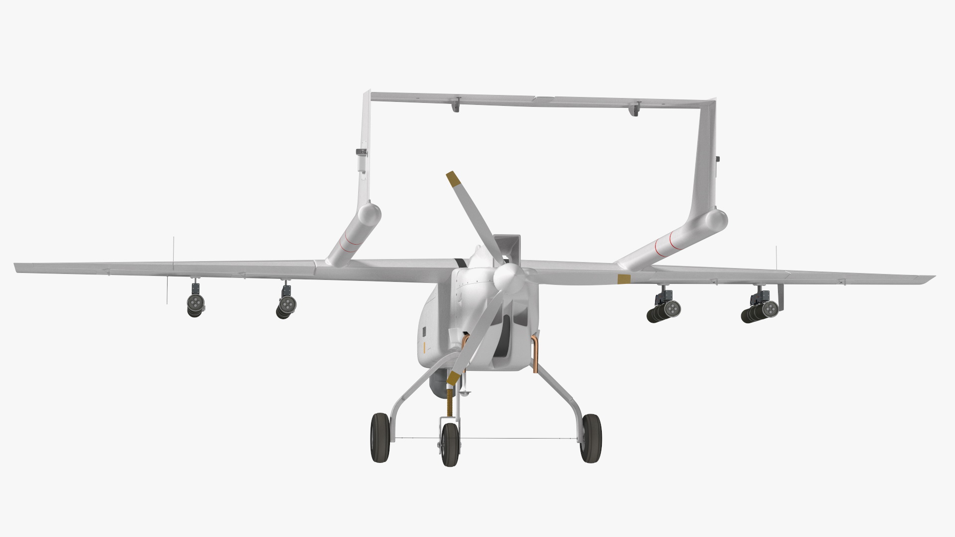 3D Unmarked White Surveillance Drone model
